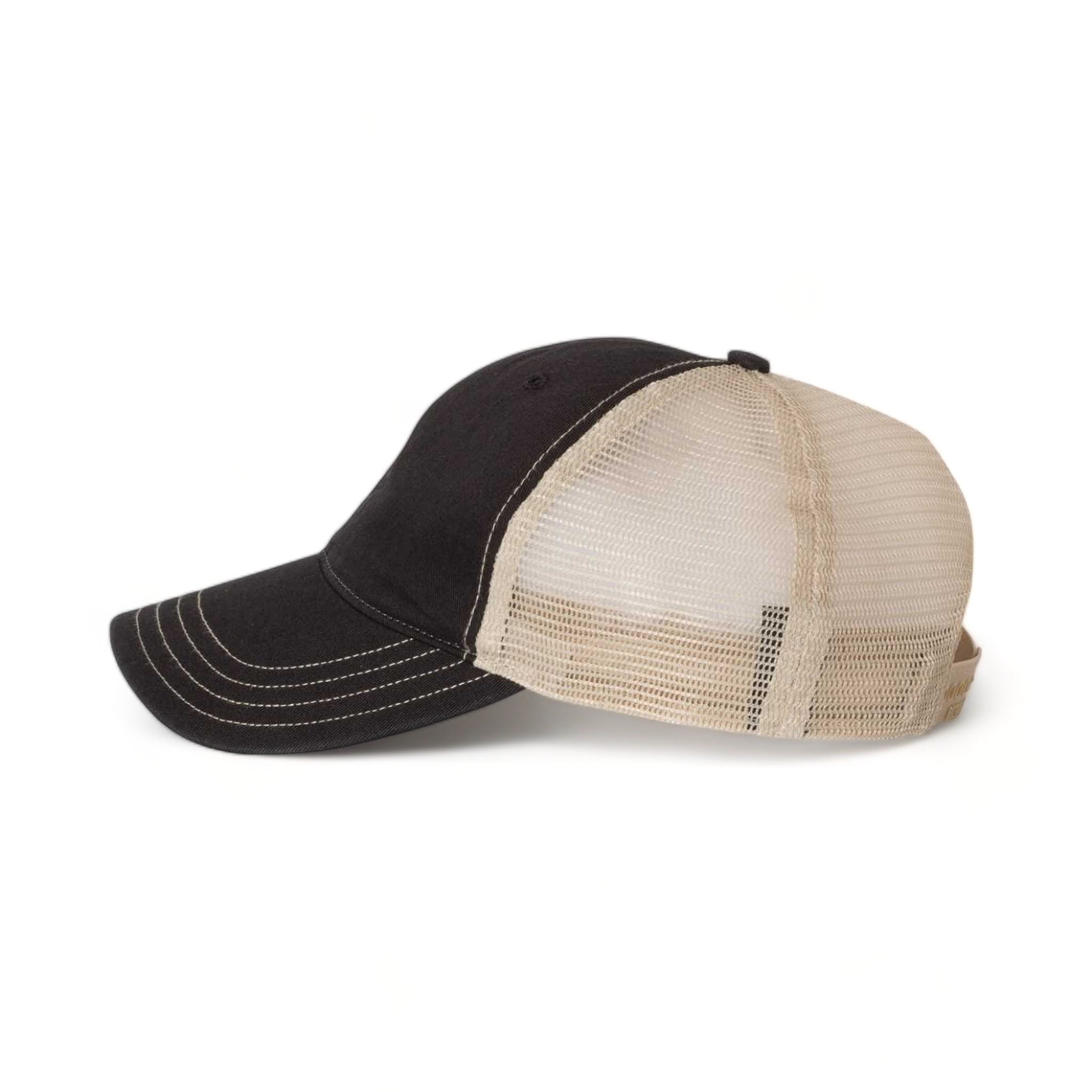 Side view of Richardson 111 custom hat in black and khaki