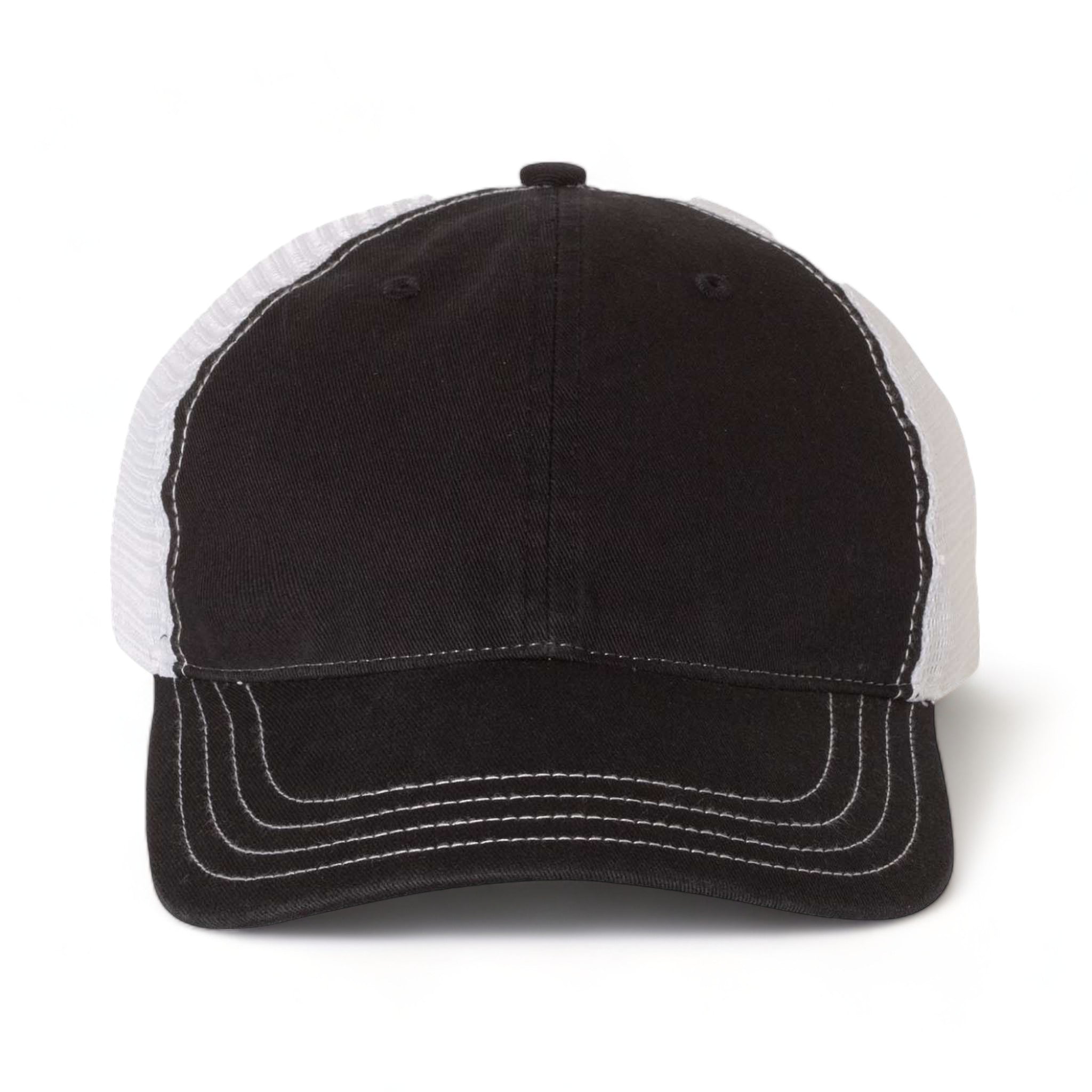 Front view of Richardson 111 custom hat in black and white
