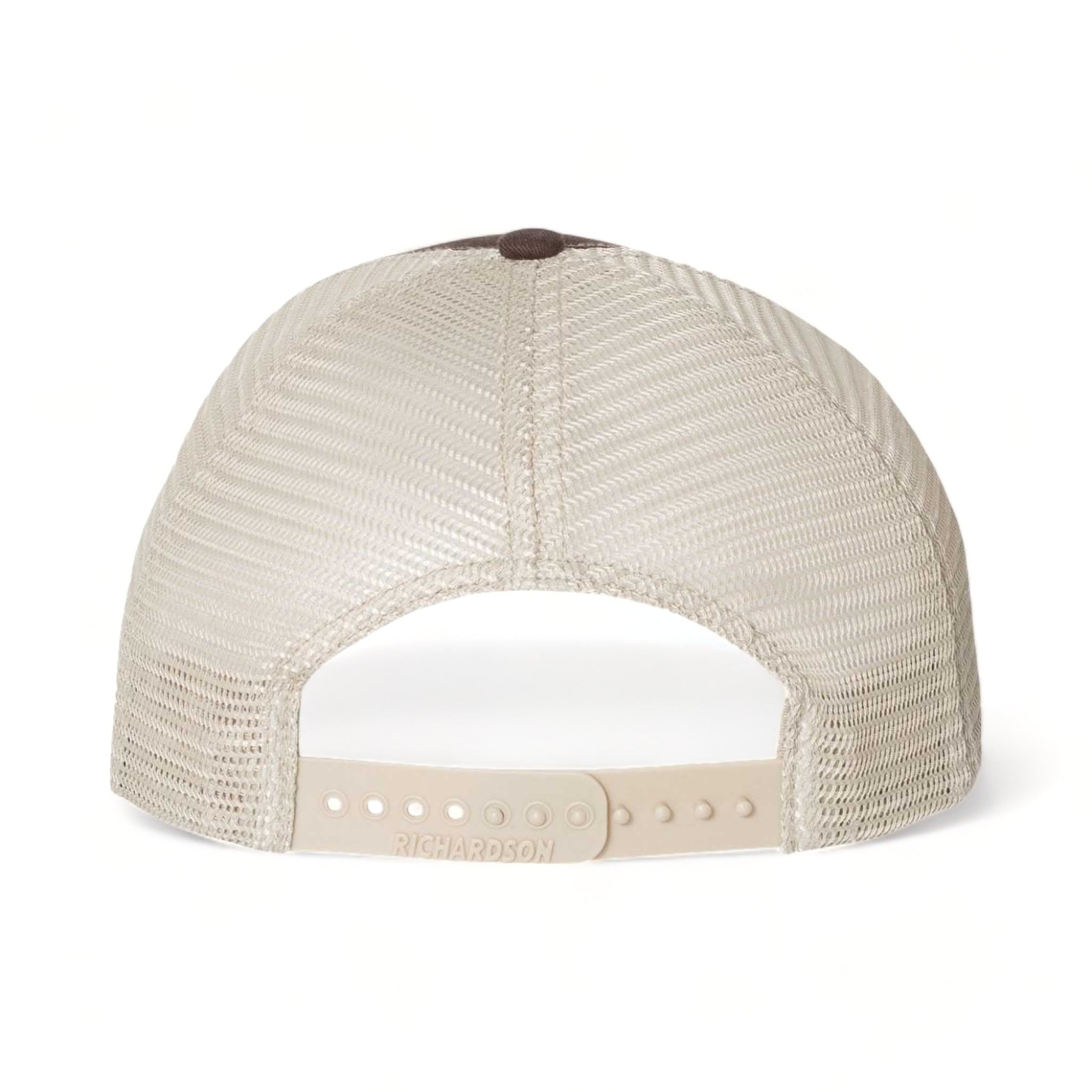 Back view of Richardson 111 custom hat in brown and khaki
