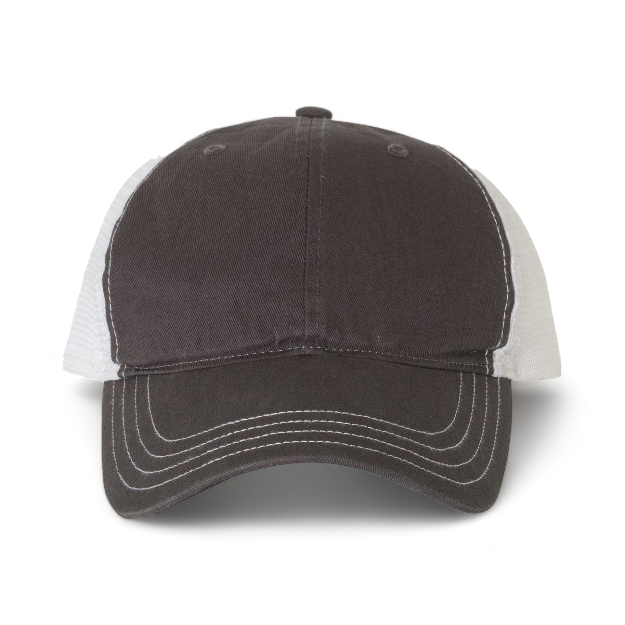 Front view of Richardson 111 custom hat in charcoal and white