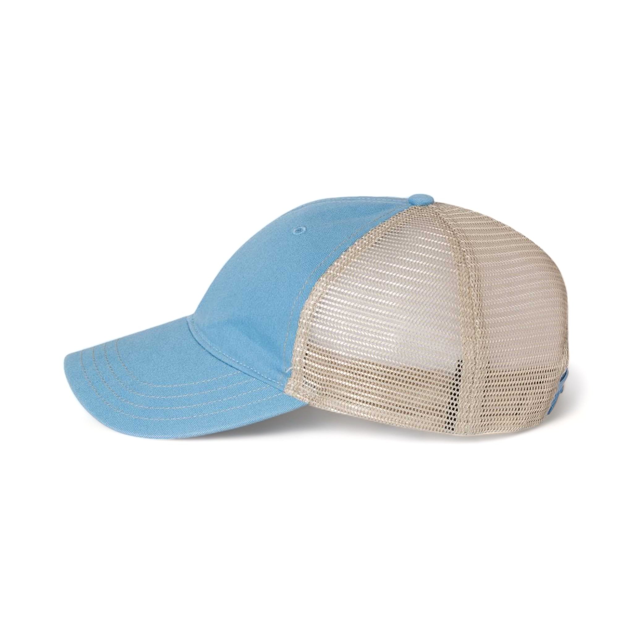 Side view of Richardson 111 custom hat in columbia blue and khaki