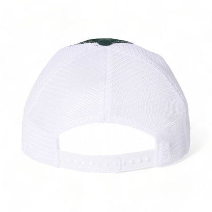 Back view of Richardson 111 custom hat in dark green and white