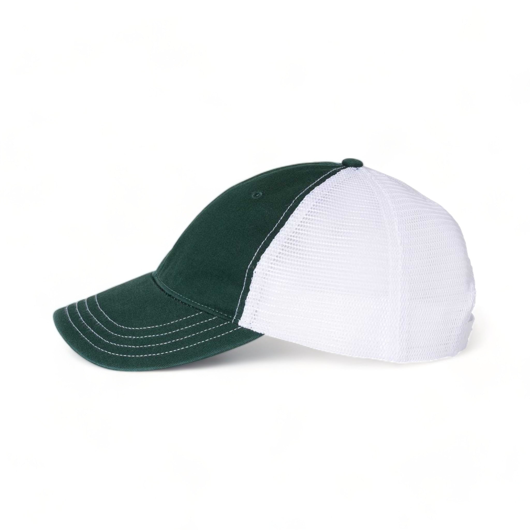 Side view of Richardson 111 custom hat in dark green and white