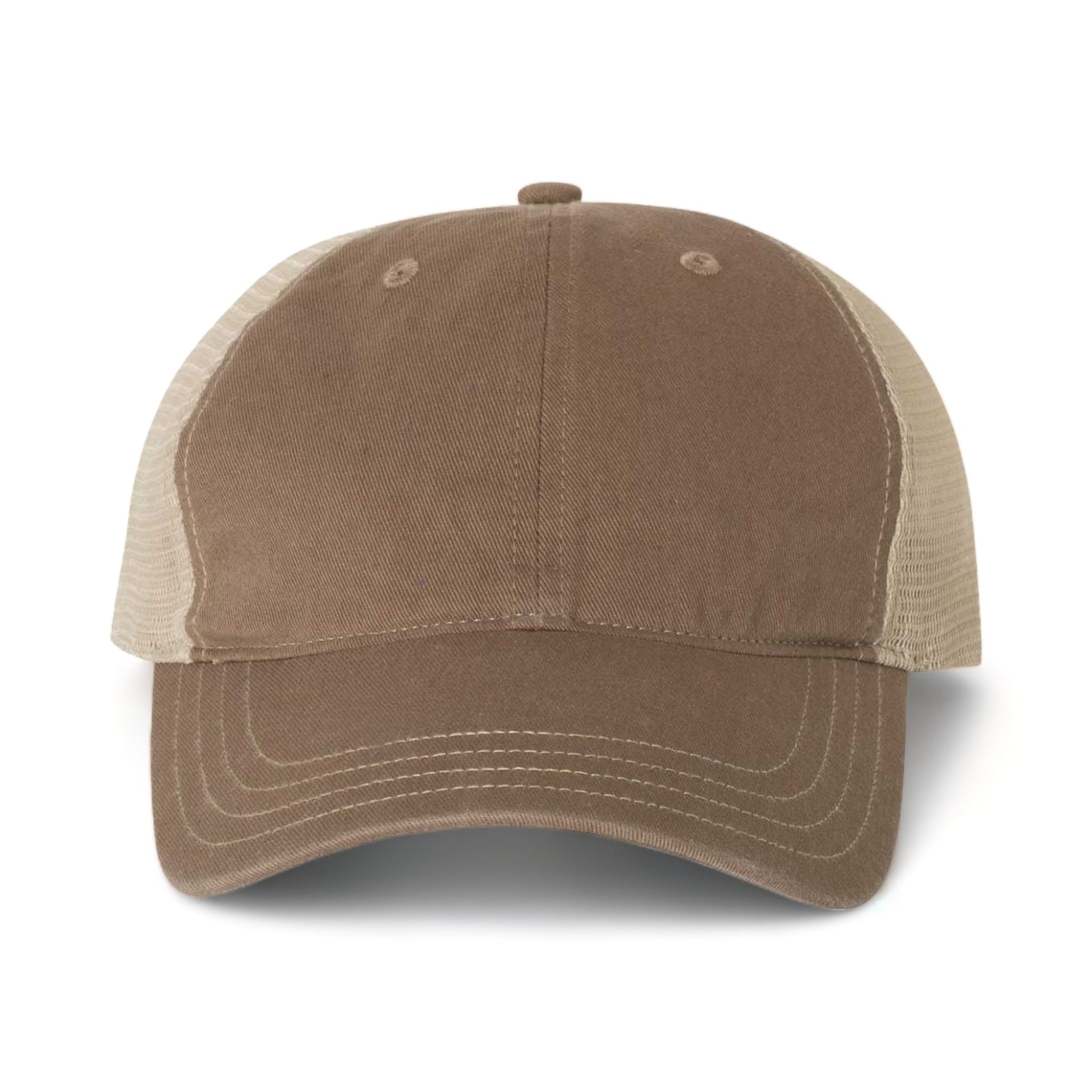 Front view of Richardson 111 custom hat in driftwood and khaki