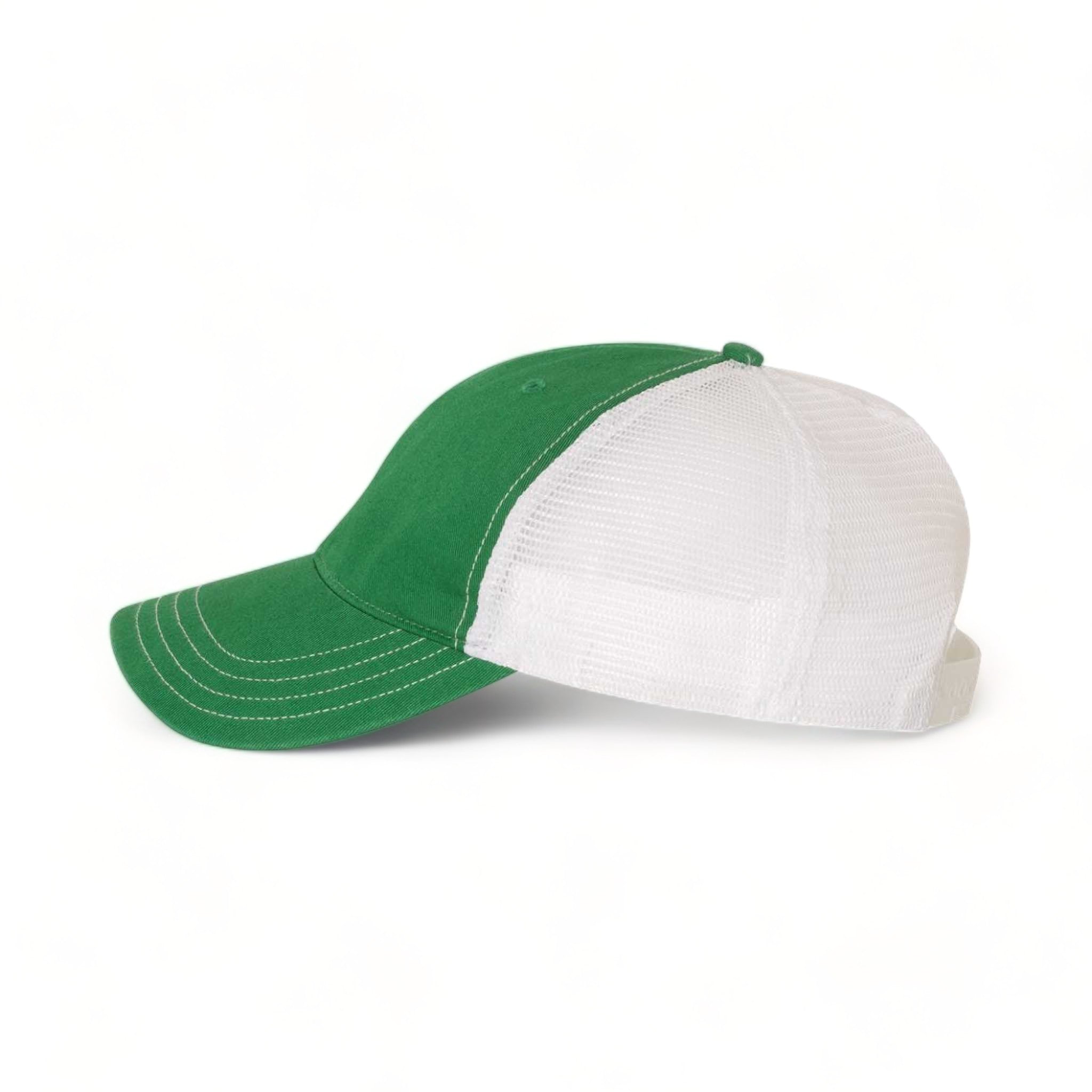 Side view of Richardson 111 custom hat in kelly and white