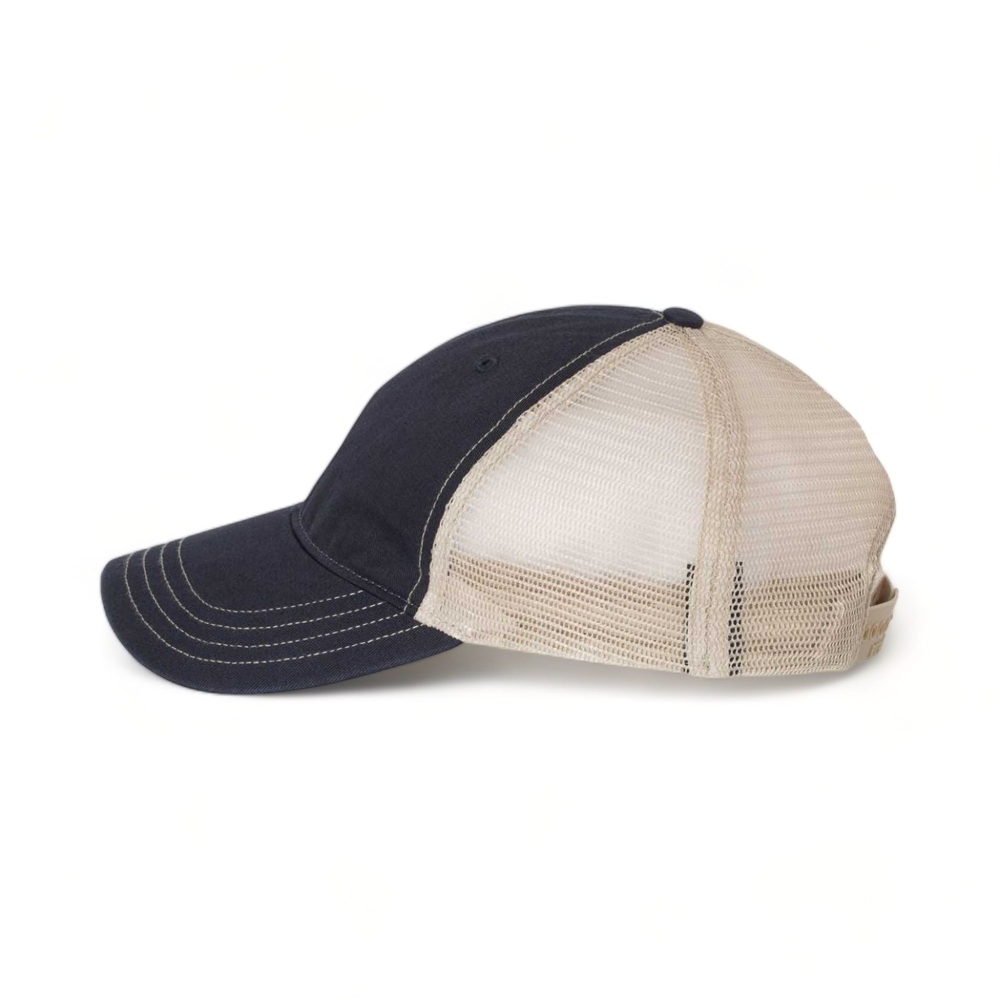 Side view of Richardson 111 custom hat in navy and khaki