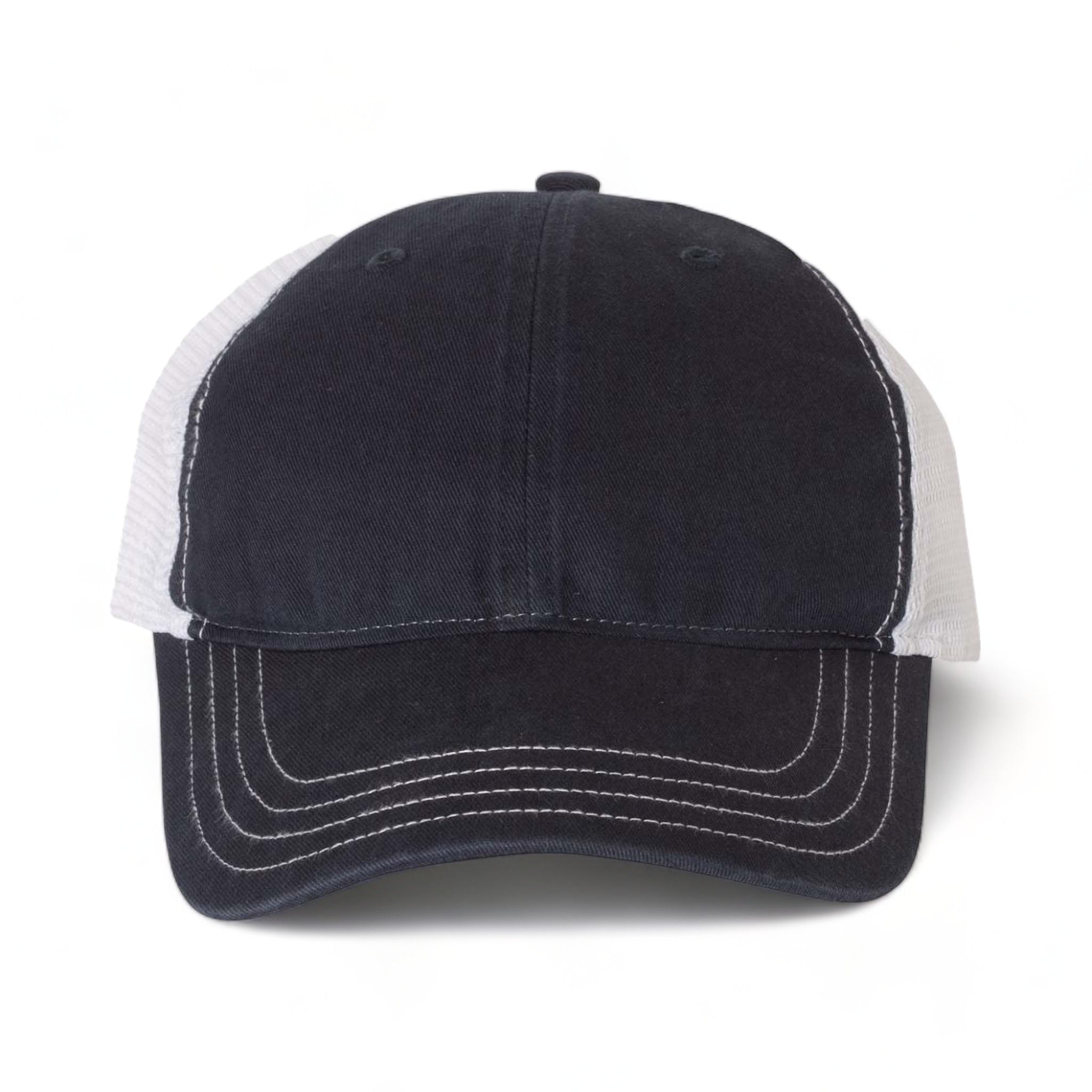 Front view of Richardson 111 custom hat in navy and white