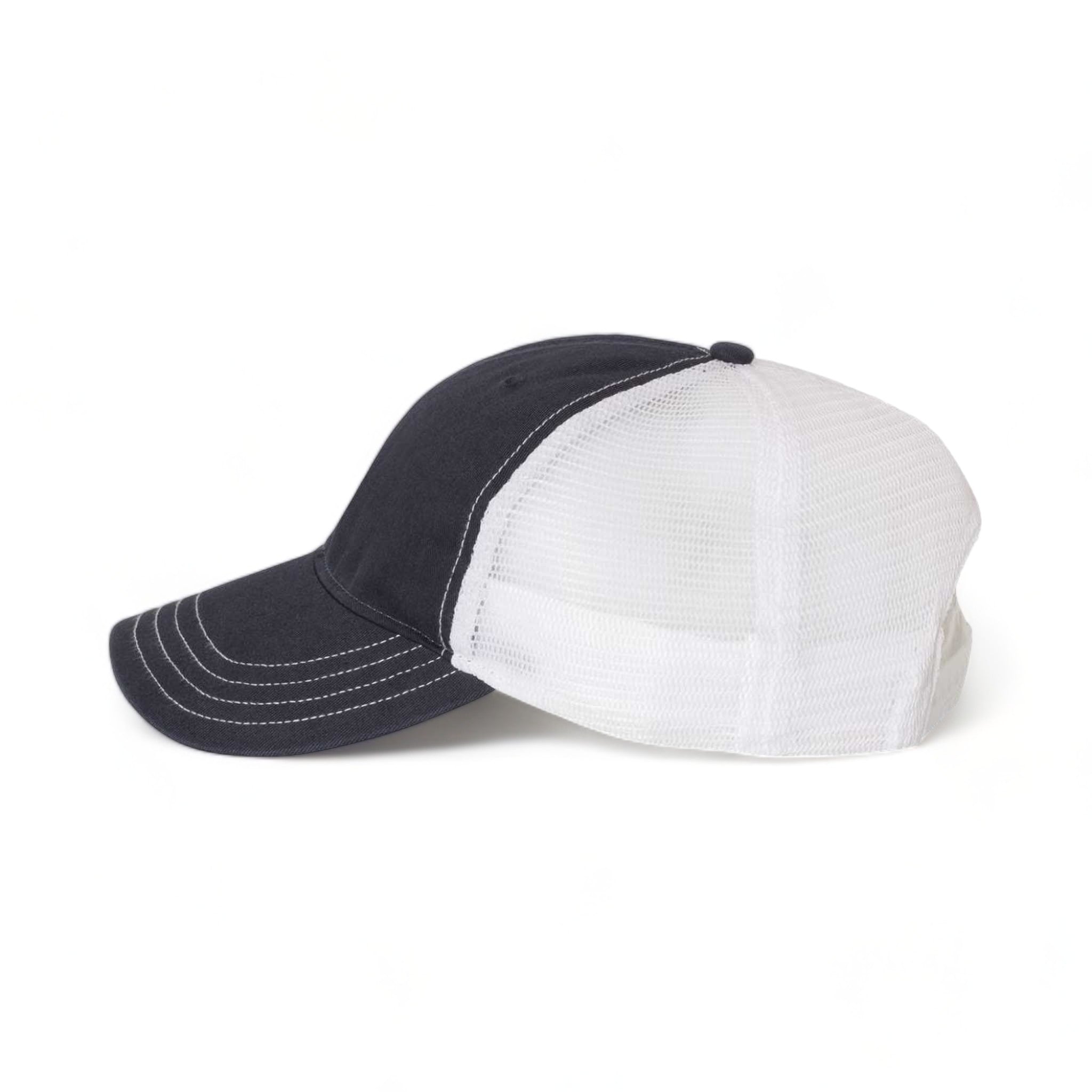 Side view of Richardson 111 custom hat in navy and white