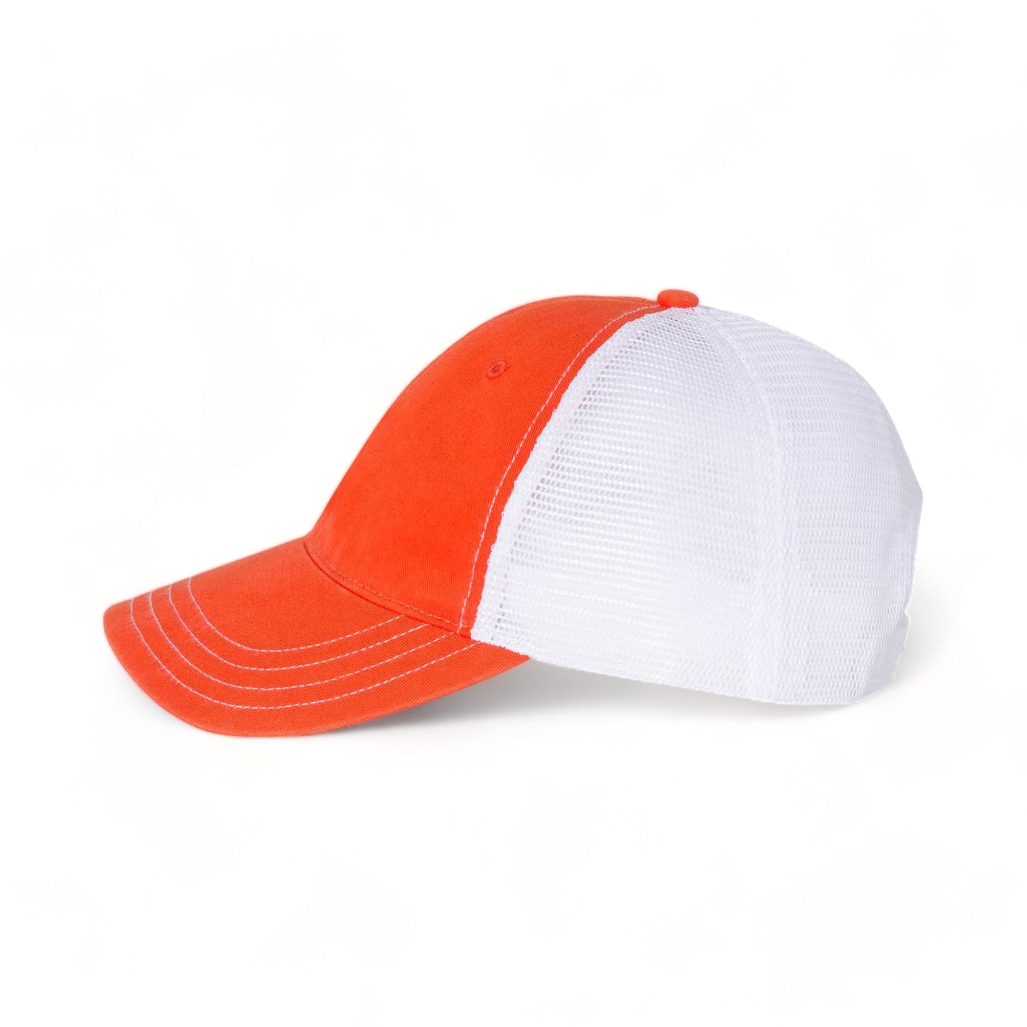 Side view of Richardson 111 custom hat in orange and white