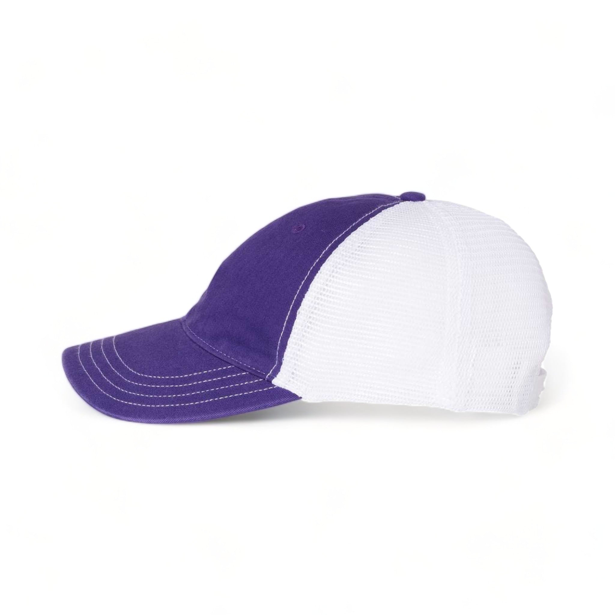 Side view of Richardson 111 custom hat in purple and white
