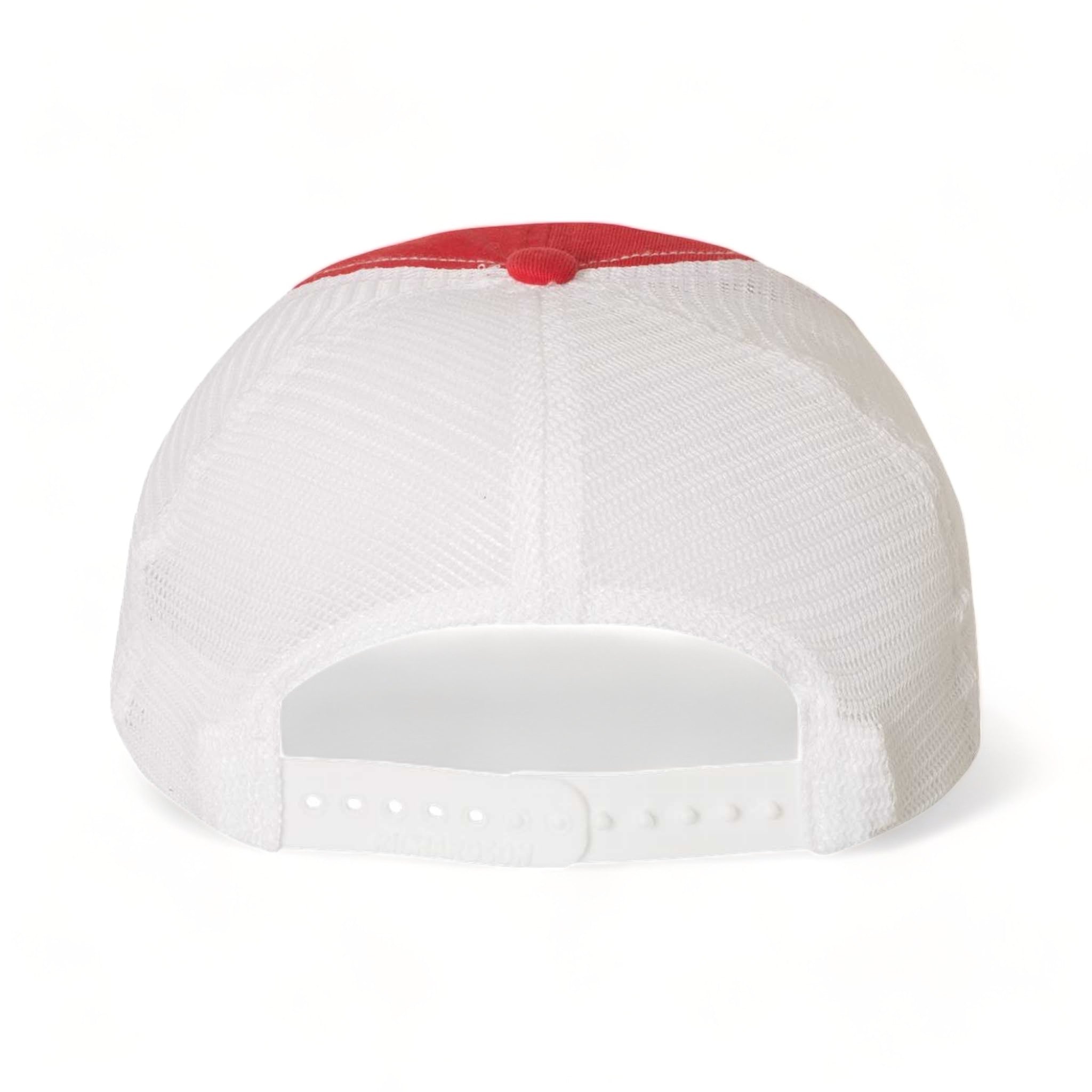 Back view of Richardson 111 custom hat in red and white