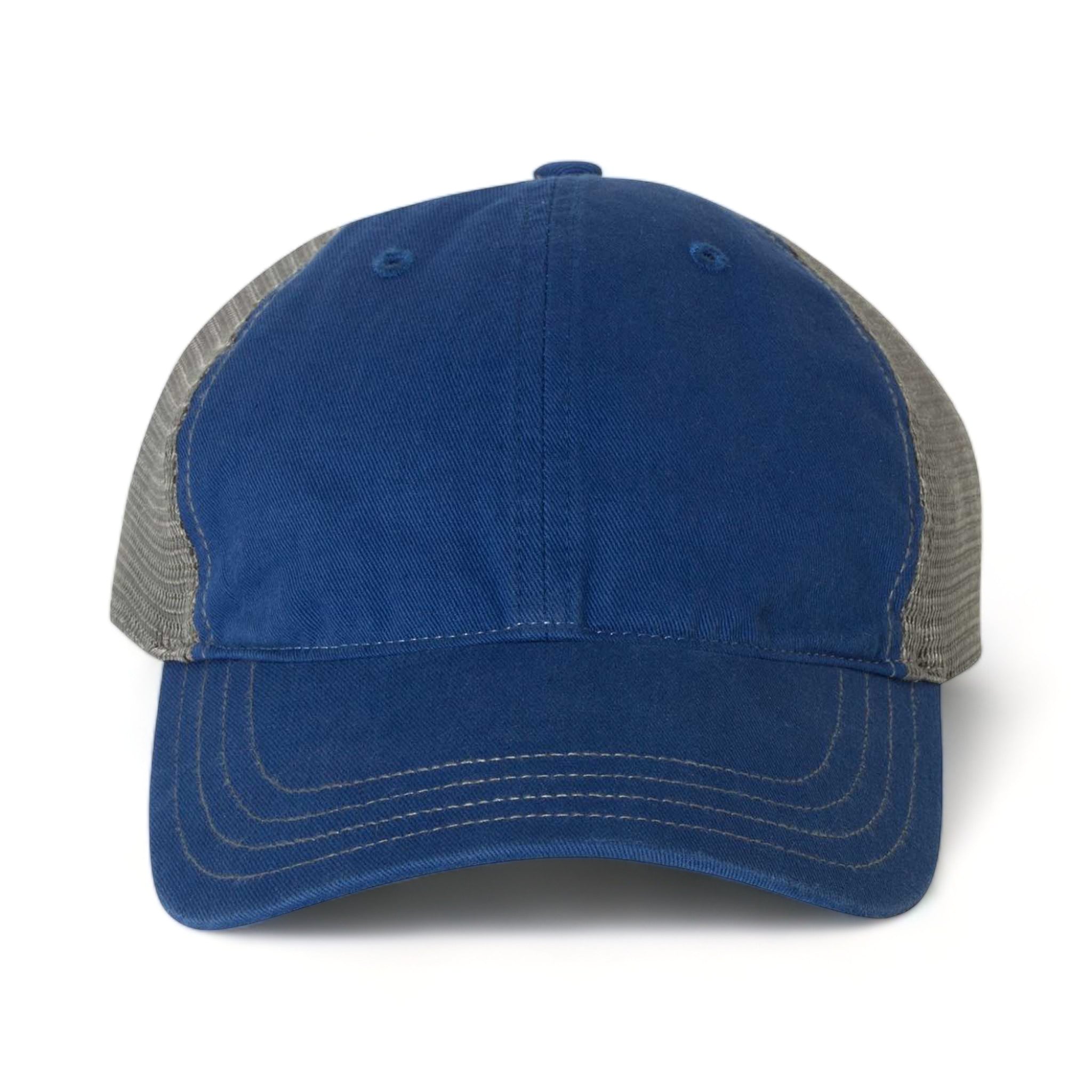Front view of Richardson 111 custom hat in royal and charcoal