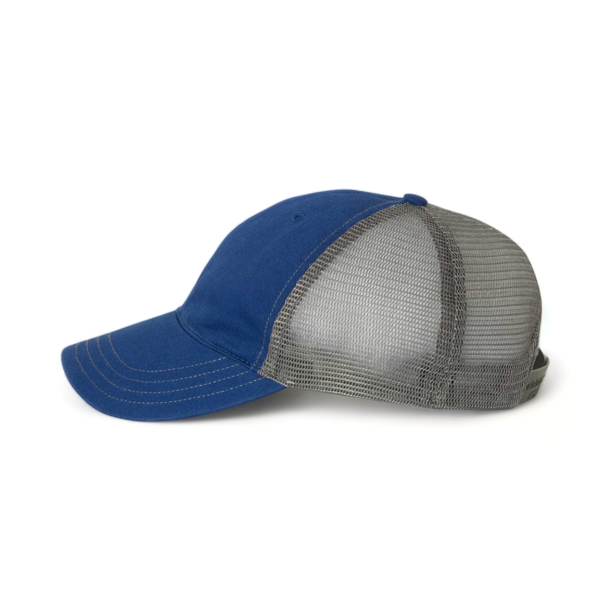Side view of Richardson 111 custom hat in royal and charcoal