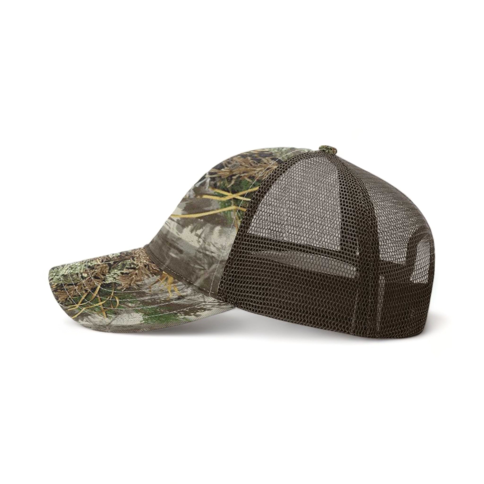 Front view of Richardson 111P custom hat in realtree max - 1 and brown