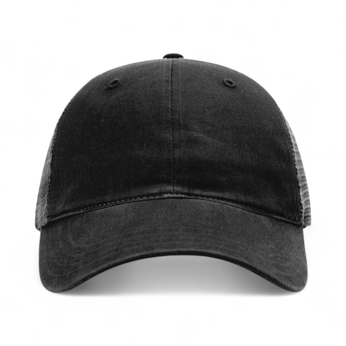 Front view of Richardson 111 custom hat in black
