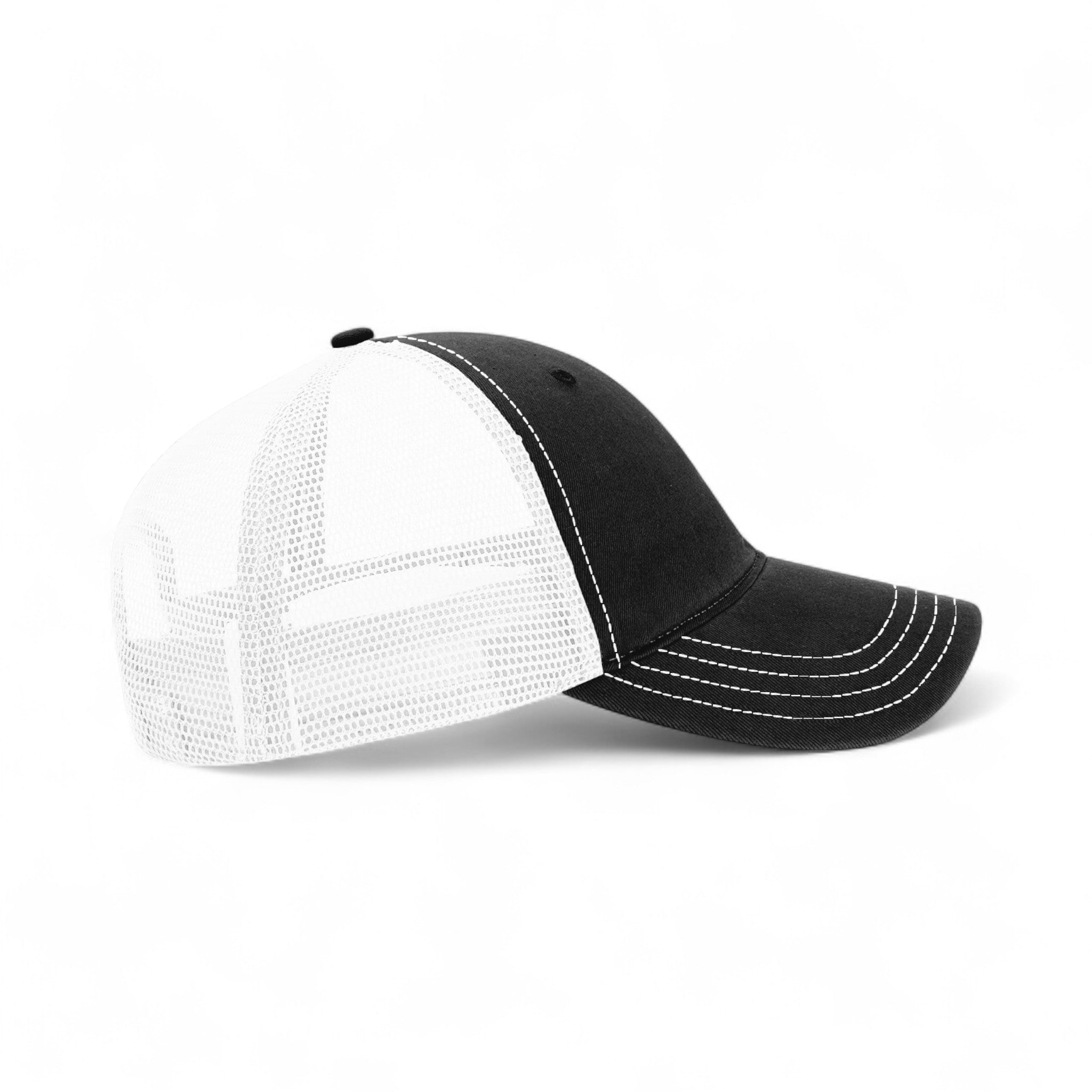 Right side view of Richardson 111 custom hat in black and white