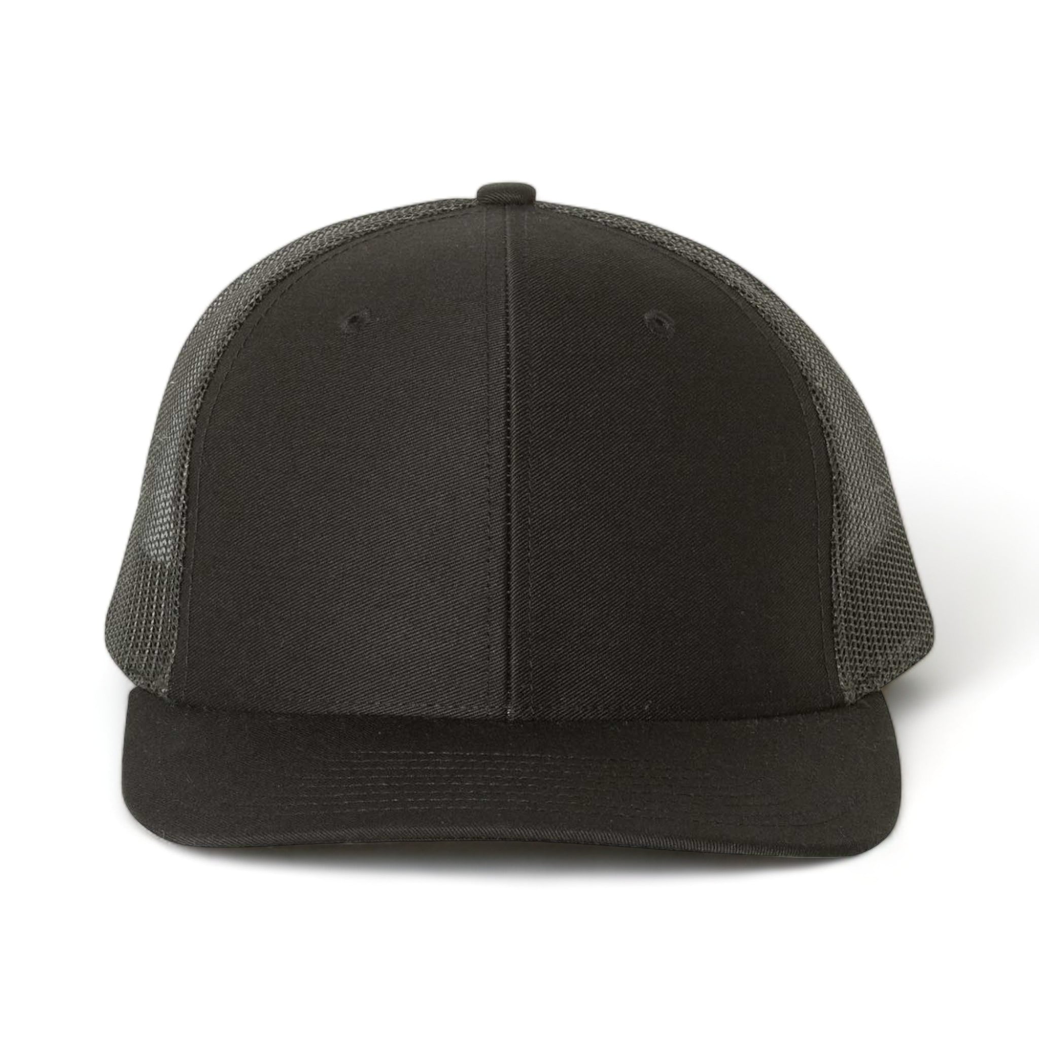 Front view of Richardson 112 custom hat in black