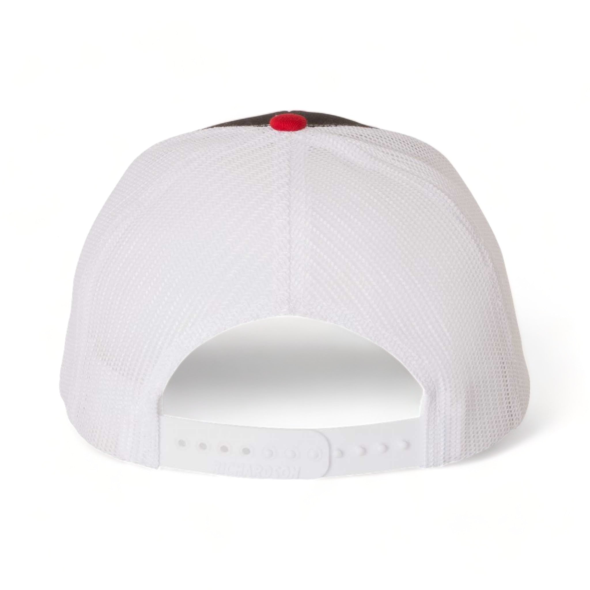 Back view of Richardson 112 custom hat in black, white and red