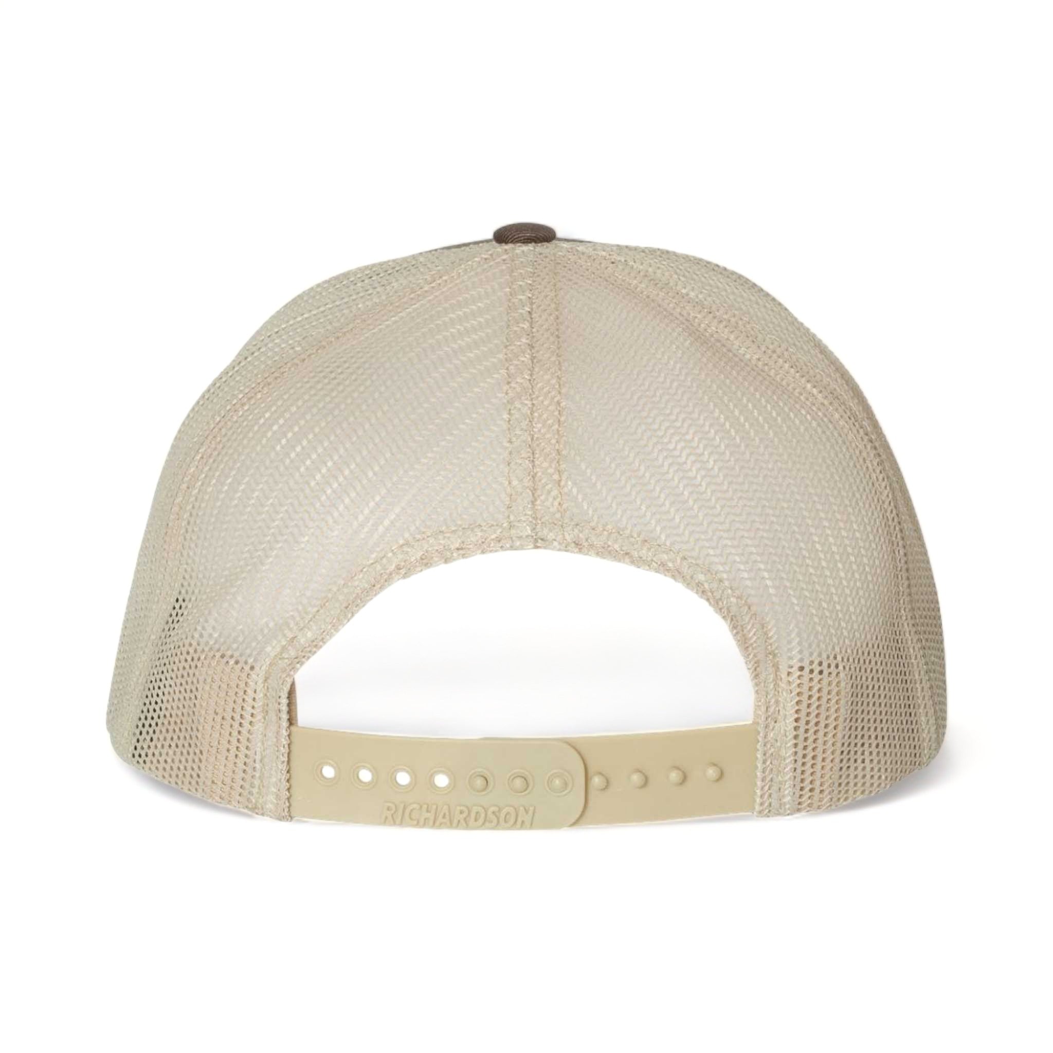 Back view of Richardson 112 custom hat in brown and khaki