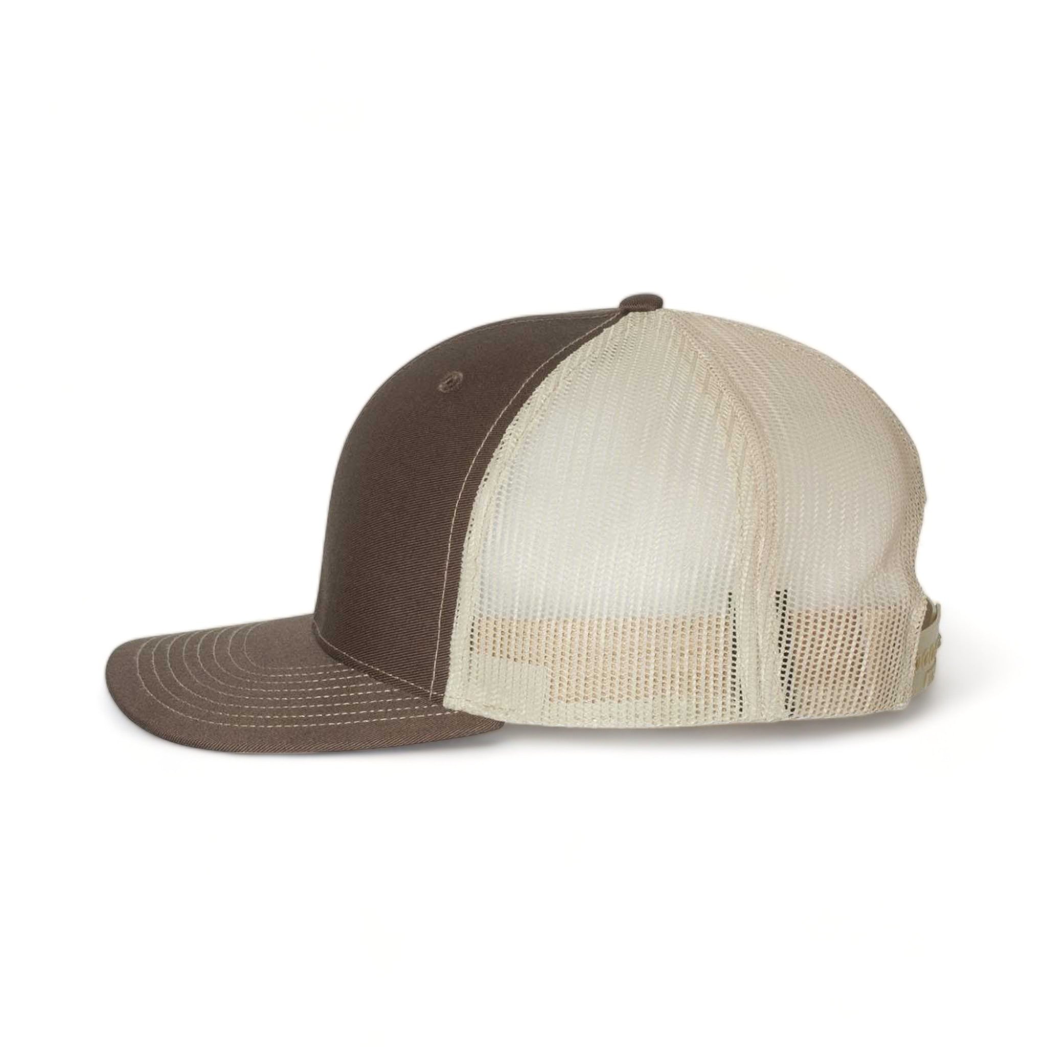 Side view of Richardson 112 custom hat in brown and khaki