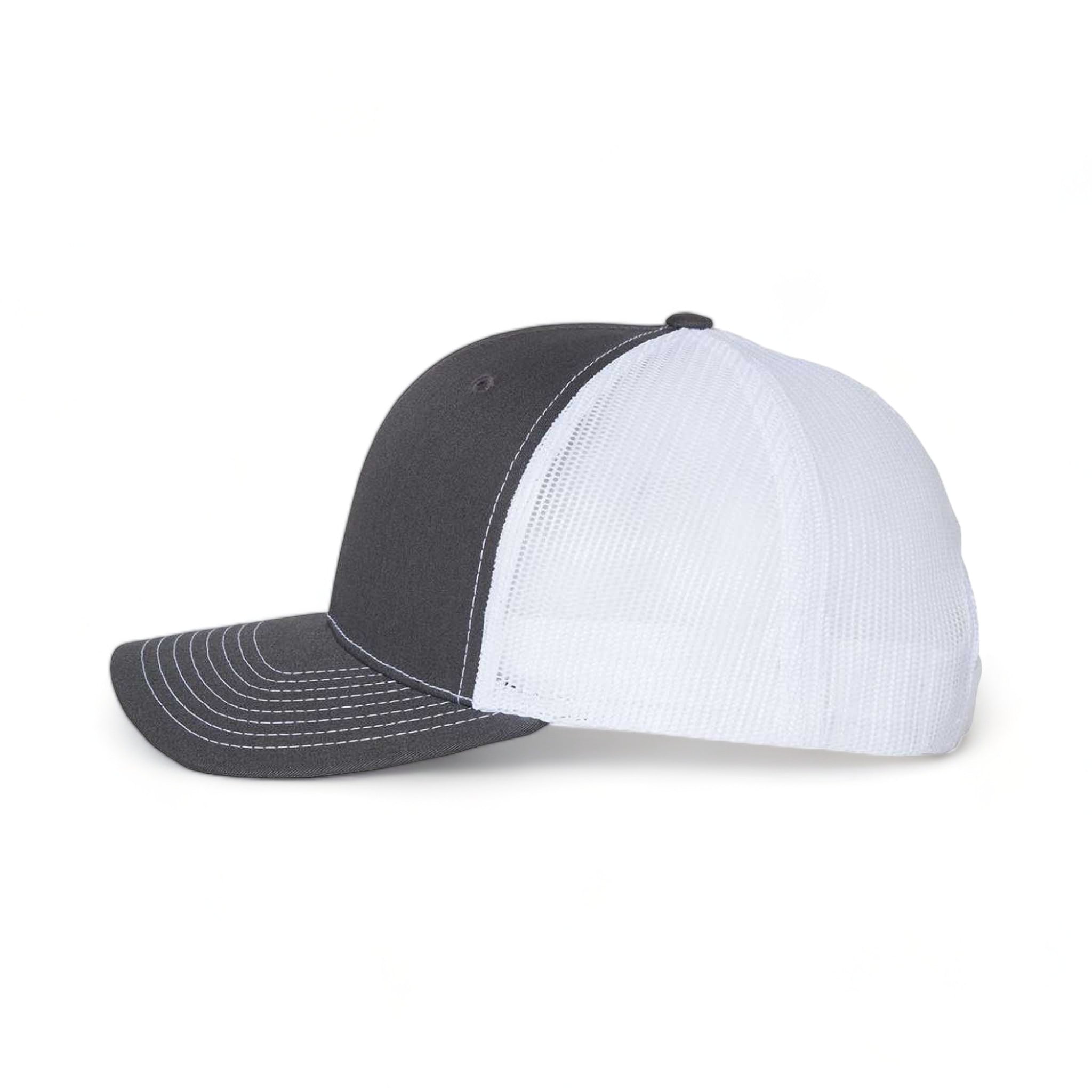 Side view of Richardson 112 custom hat in charcoal and white