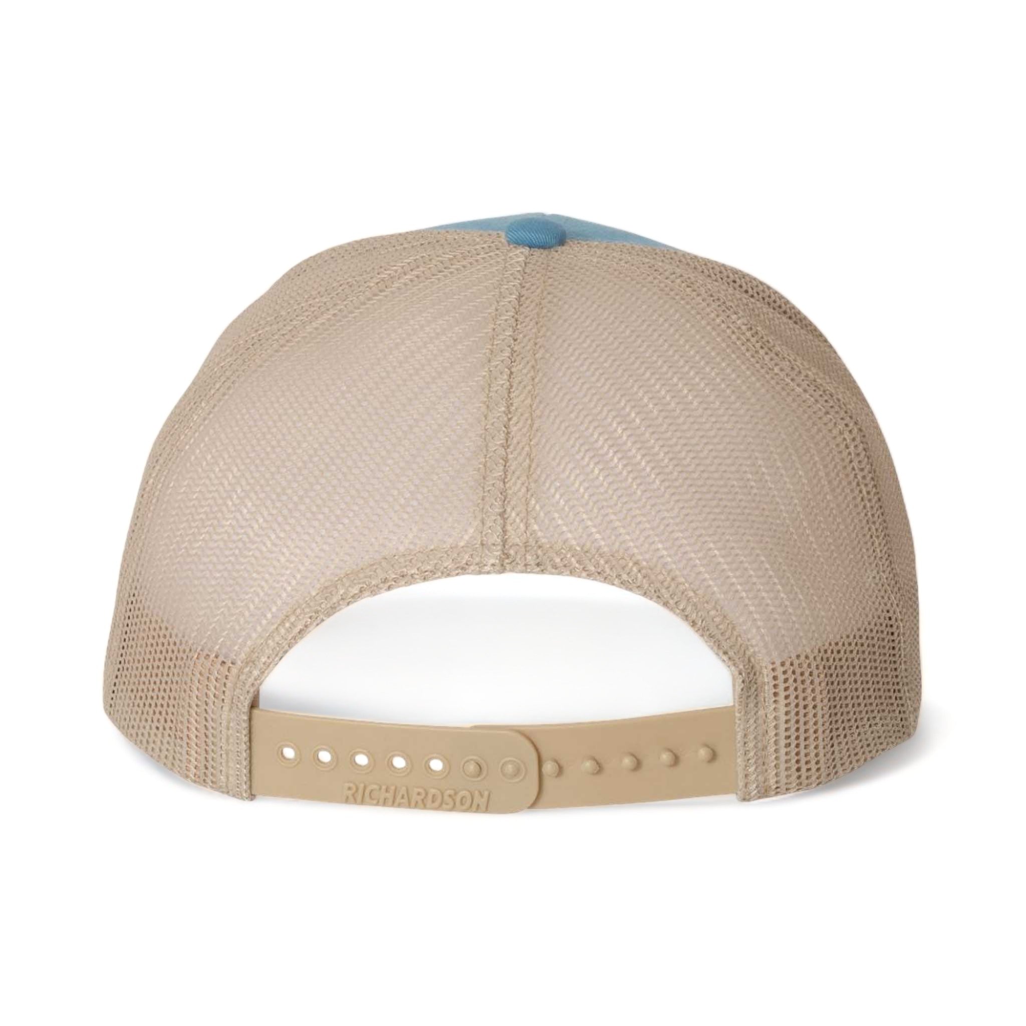 Back view of Richardson 112 custom hat in columbia blue and khaki