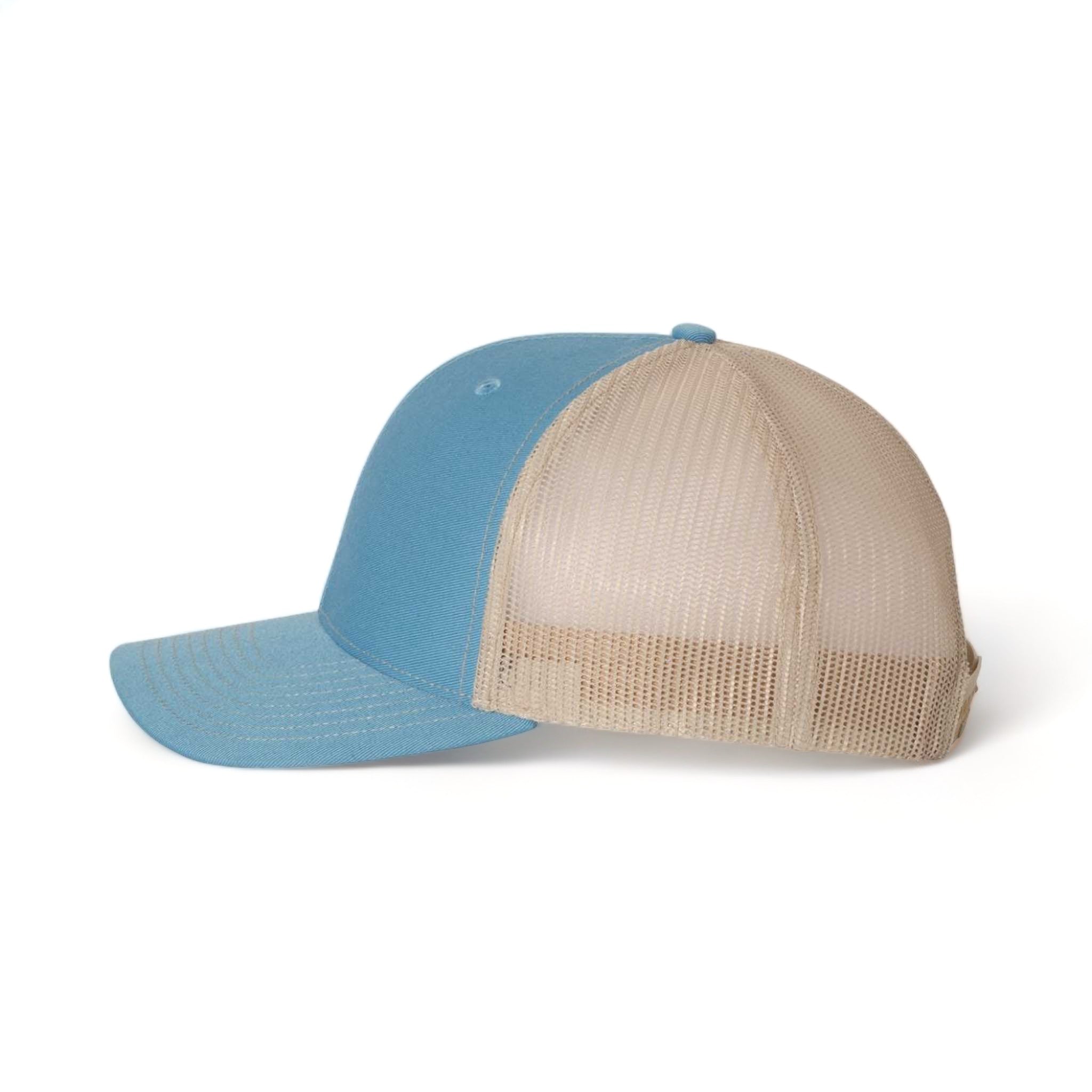 Side view of Richardson 112 custom hat in columbia blue and khaki