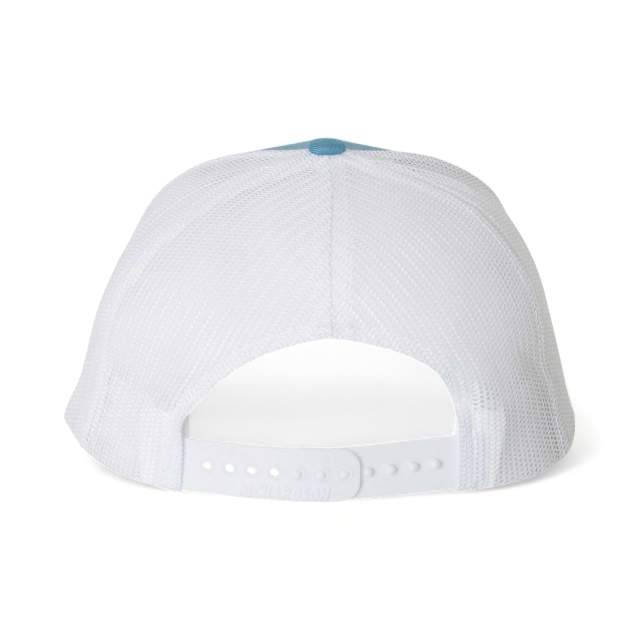 Back view of Richardson 112 custom hat in columbia blue and white