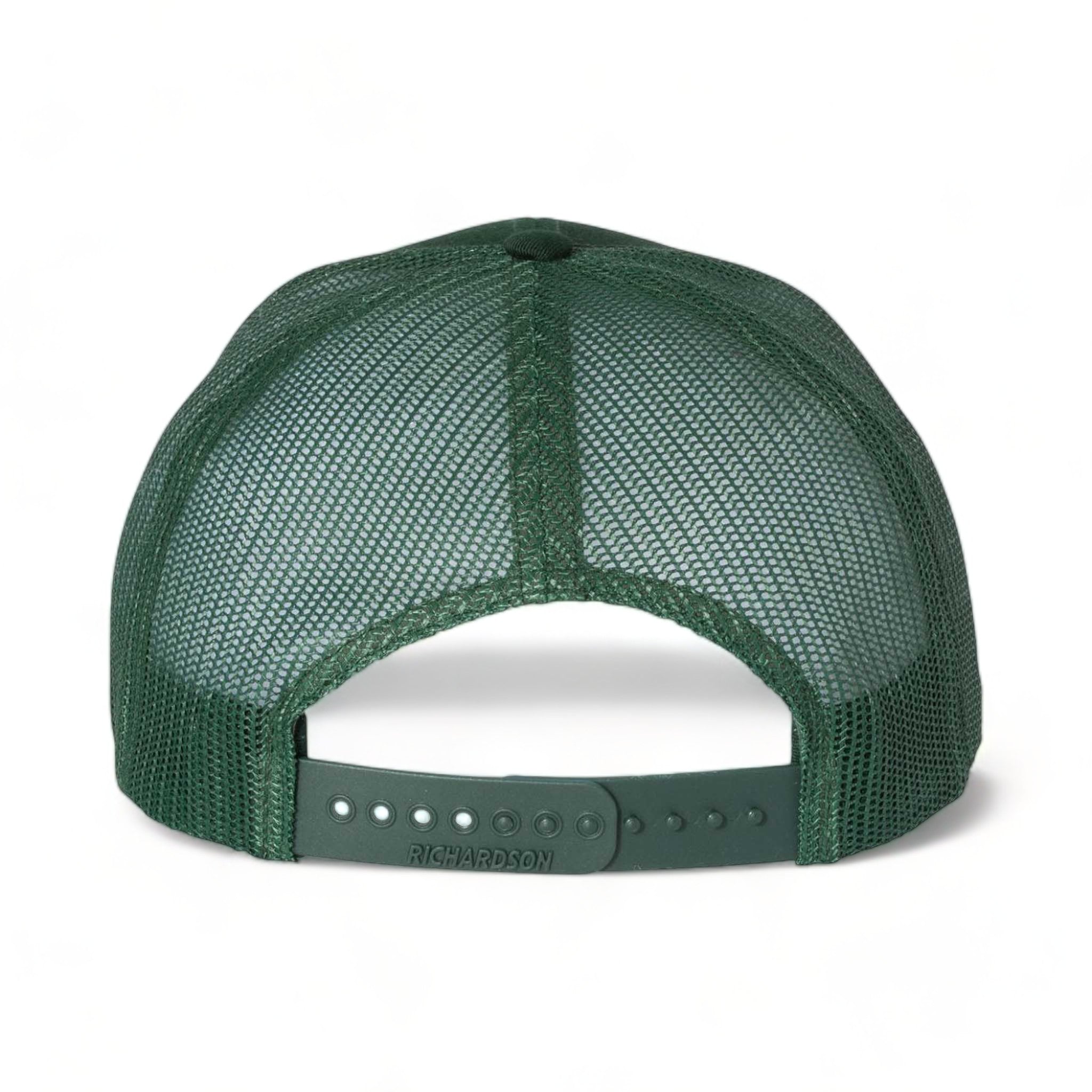 Back view of Richardson 112 custom hat in dark green