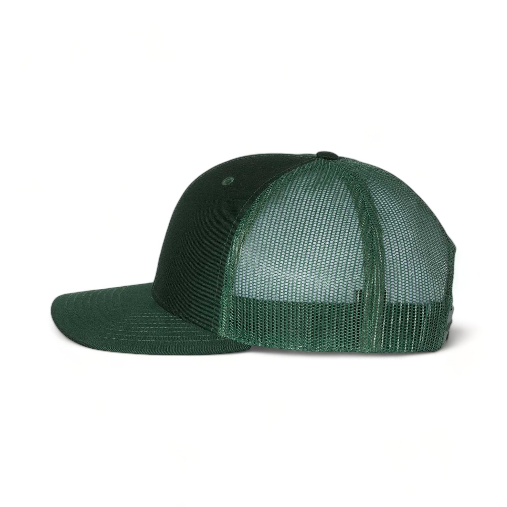 Side view of Richardson 112 custom hat in dark green