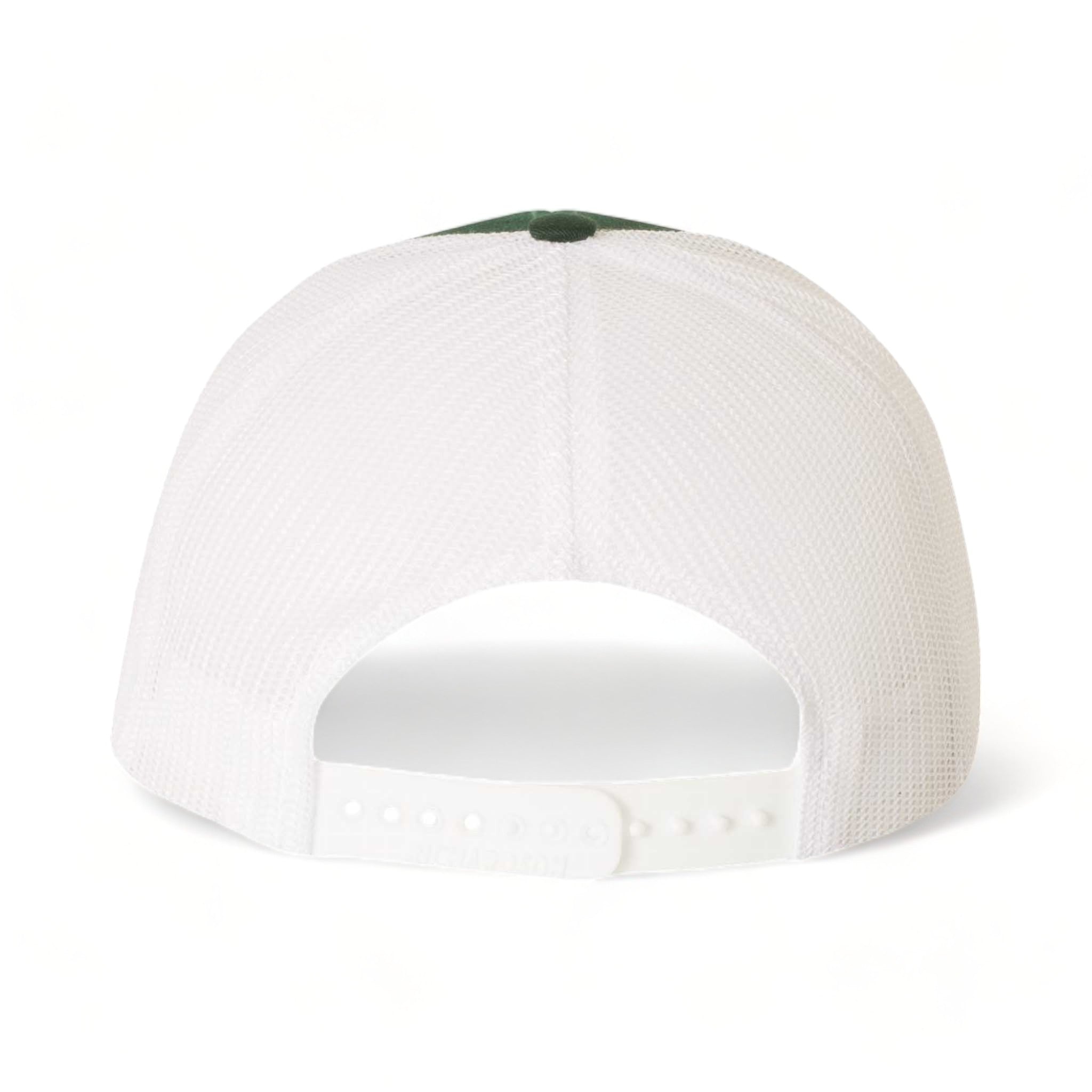Back view of Richardson 112 custom hat in dark green and white