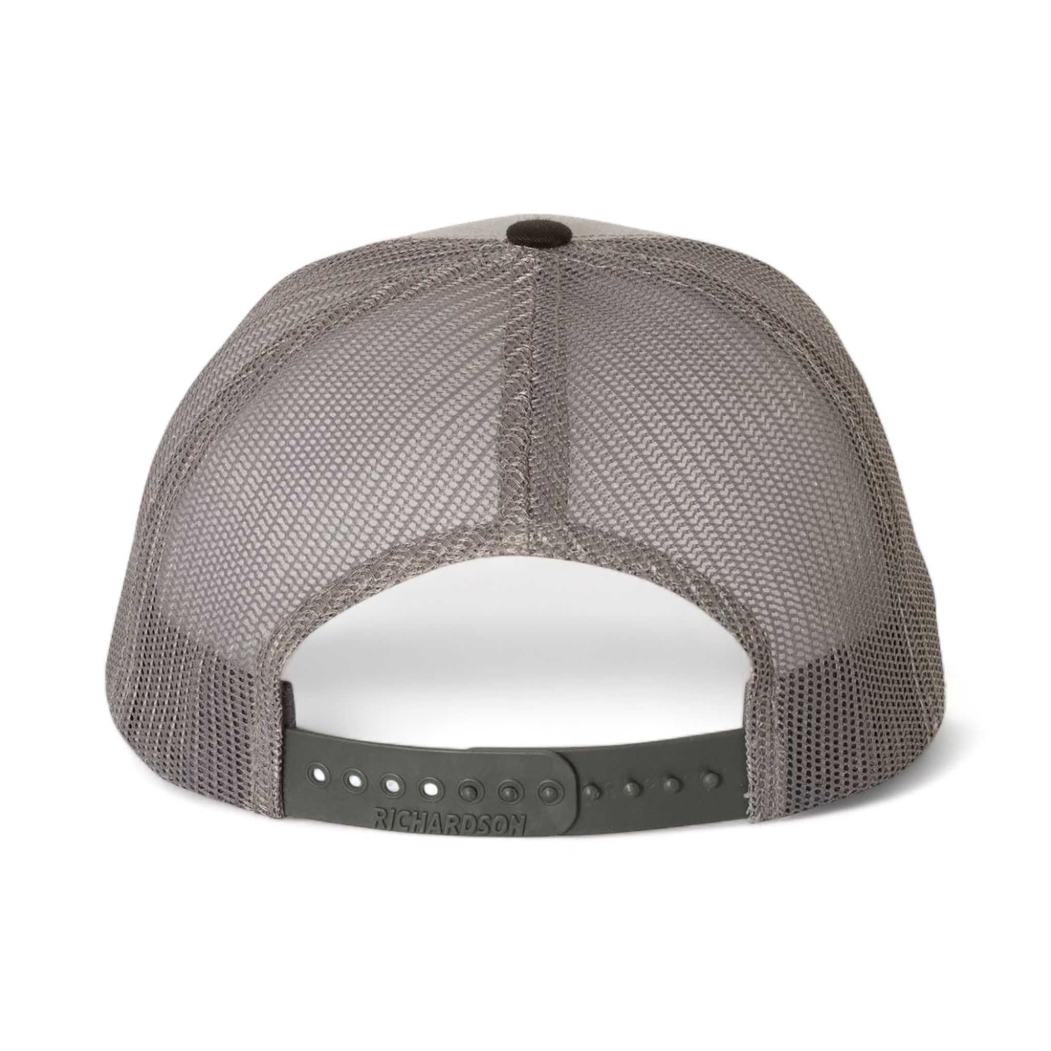 Back view of Richardson 112 custom hat in grey, charcoal and black
