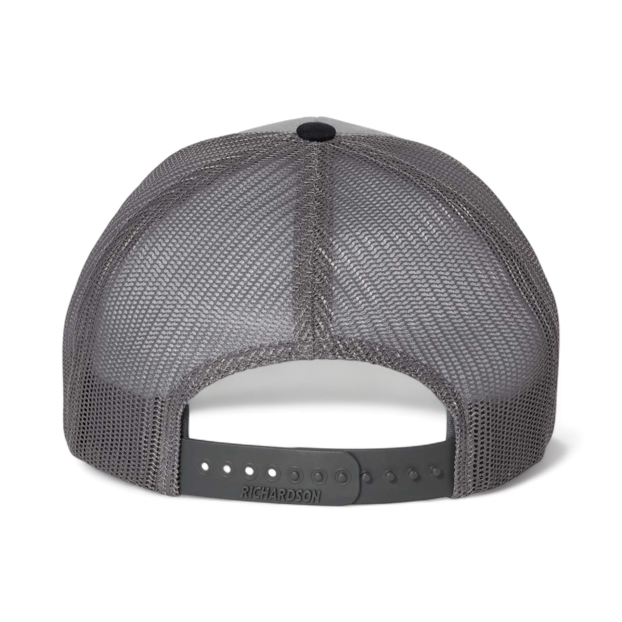 Back view of Richardson 112 custom hat in grey, charcoal and navy