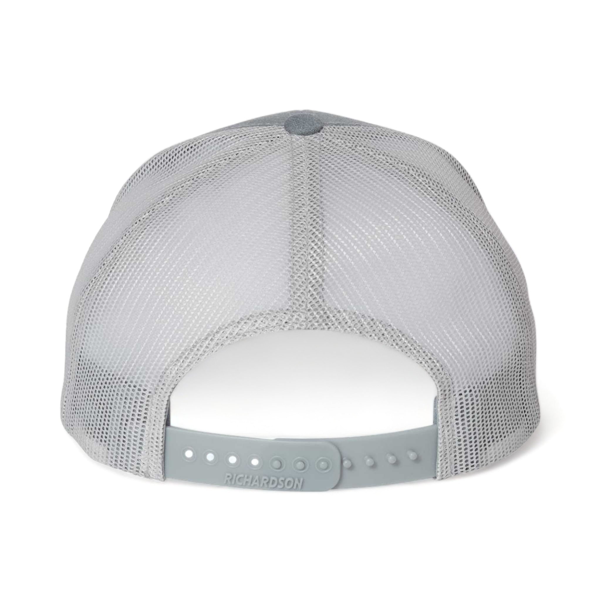 Back view of Richardson 112 custom hat in heather grey and light grey