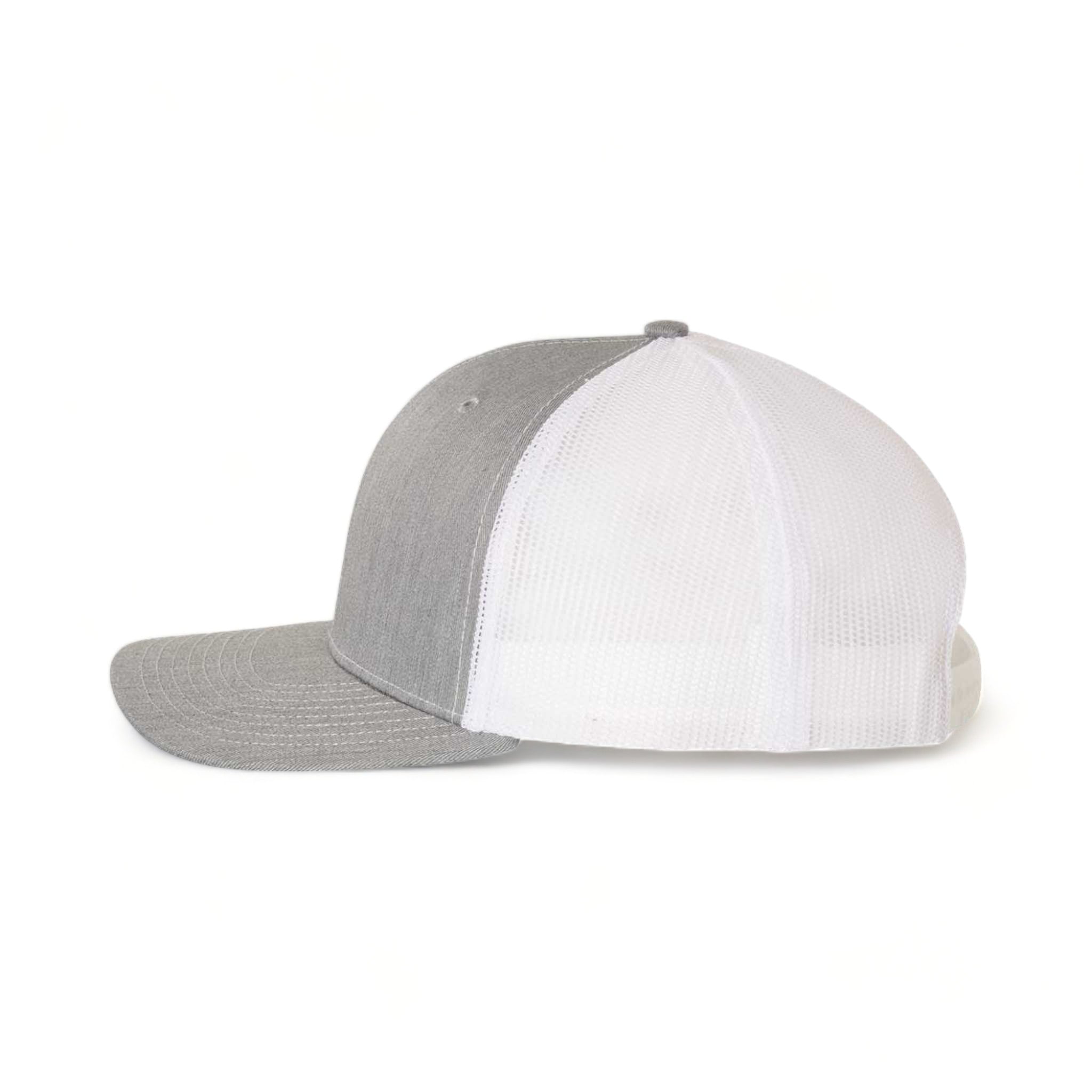 Side view of Richardson 112 custom hat in heather grey and white
