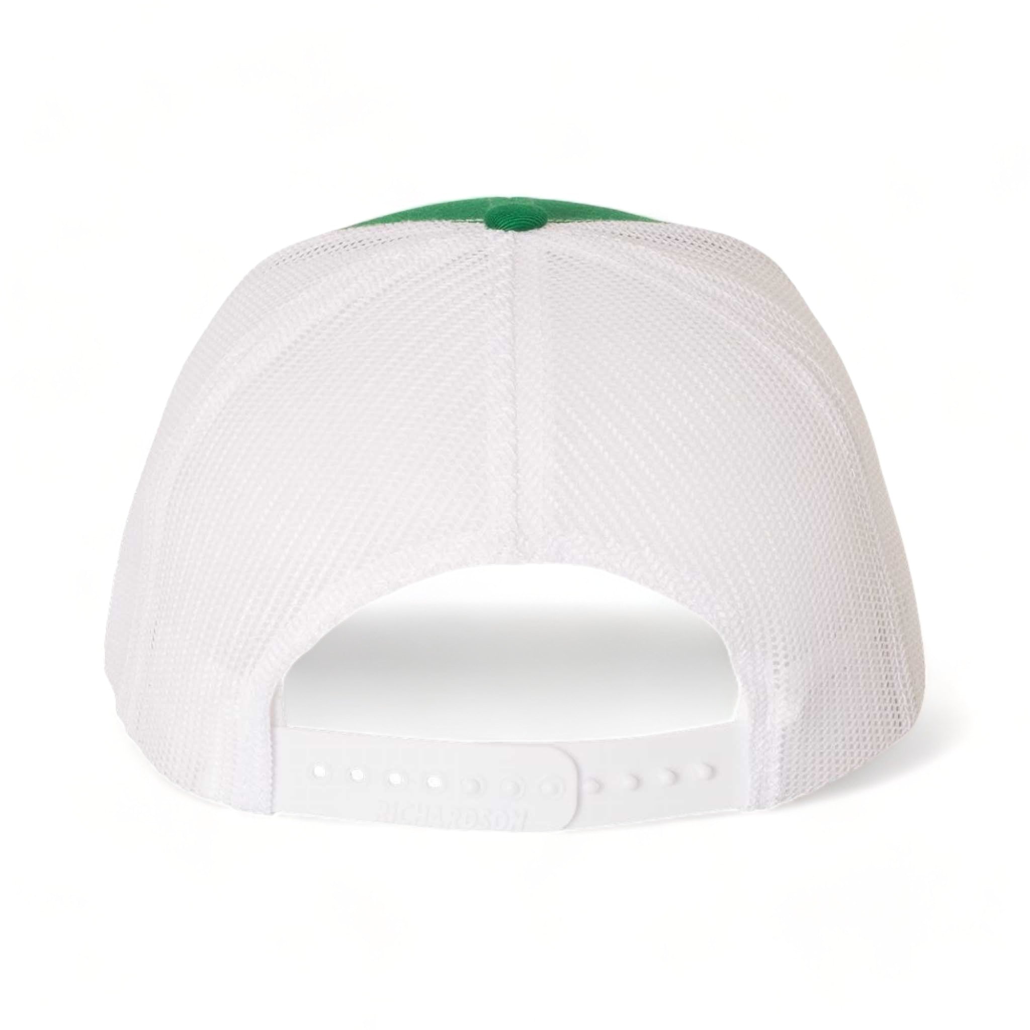 Back view of Richardson 112 custom hat in kelly and white