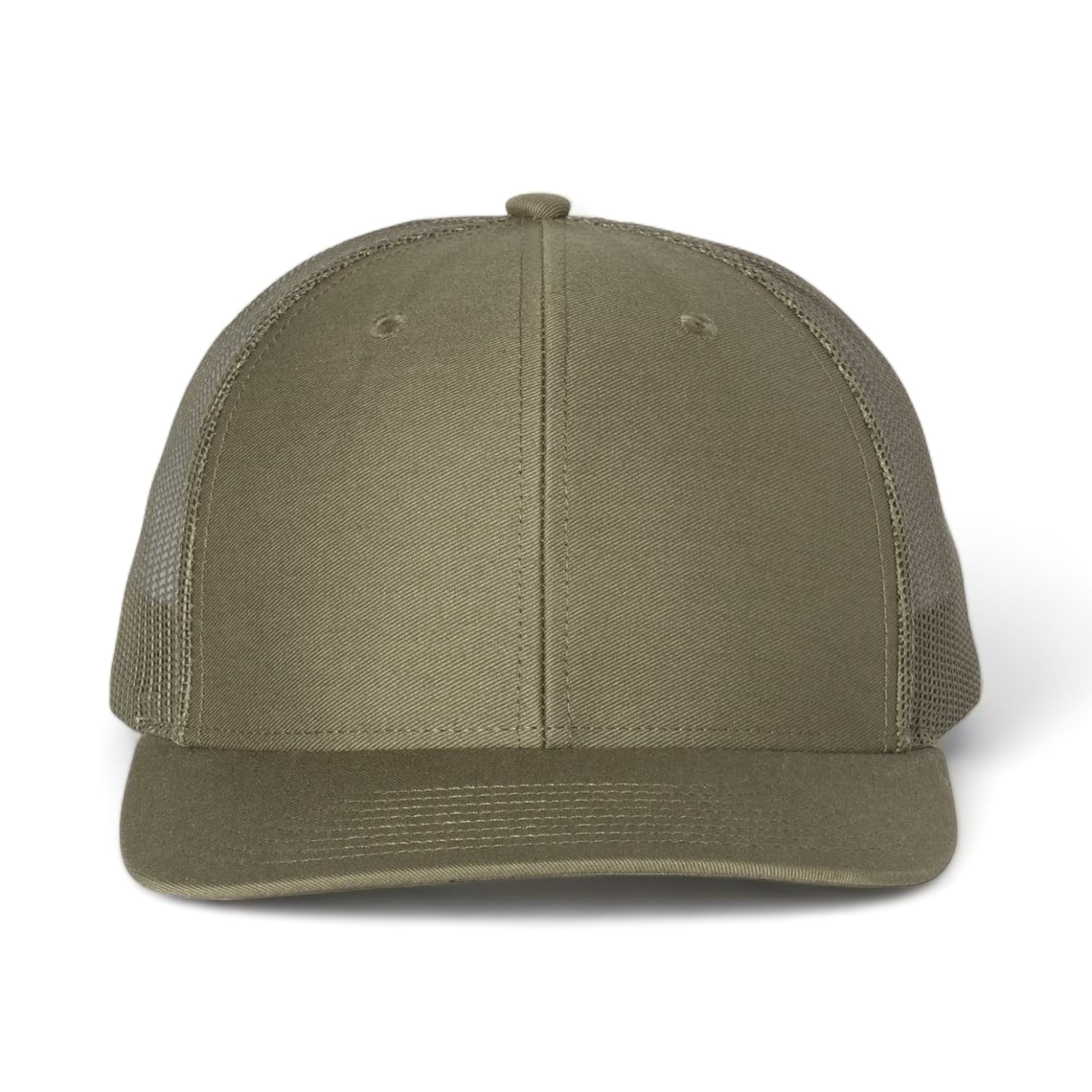 Front view of Richardson 112 custom hat in loden