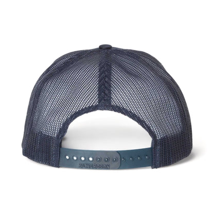 Back view of Richardson 112 custom hat in navy