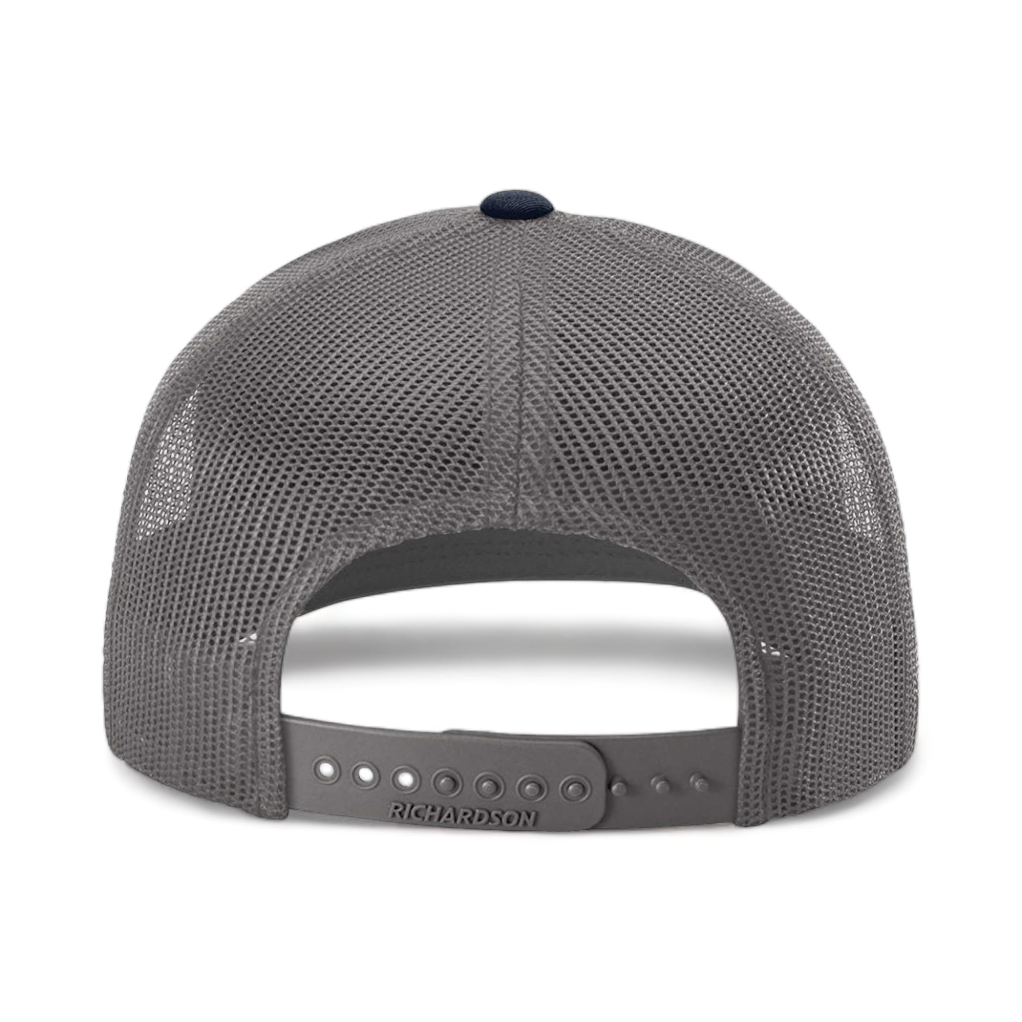 Back view of Richardson 112 custom hat in navy and charcoal
