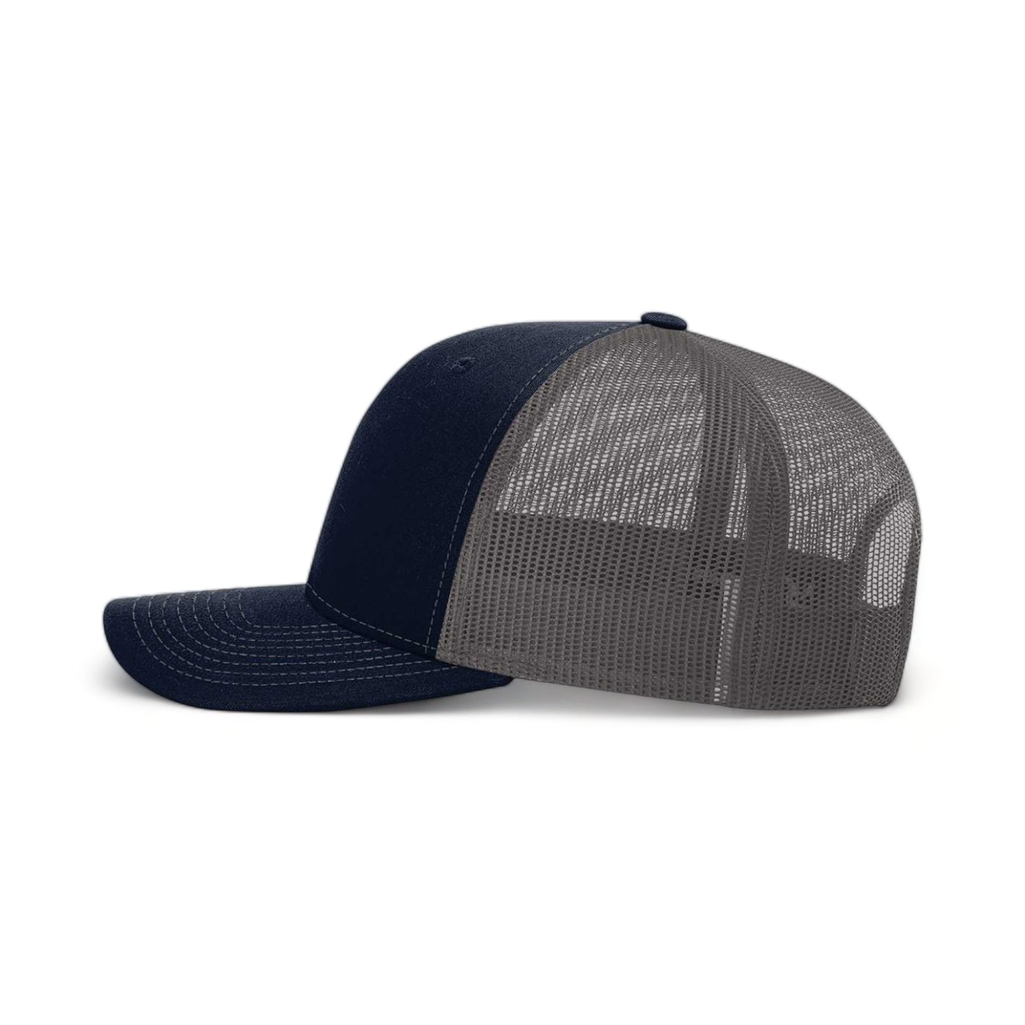 Side view of Richardson 112 custom hat in navy and charcoal