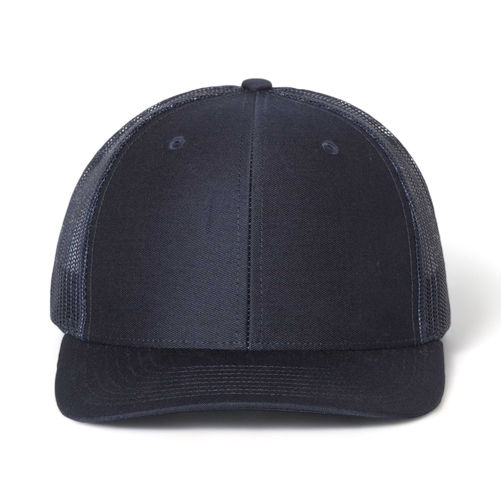 Front view of Richardson 112 custom hat in navy