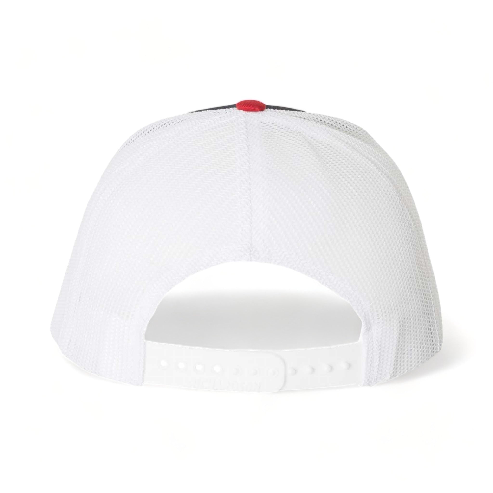 Back view of Richardson 112 custom hat in navy, white and red