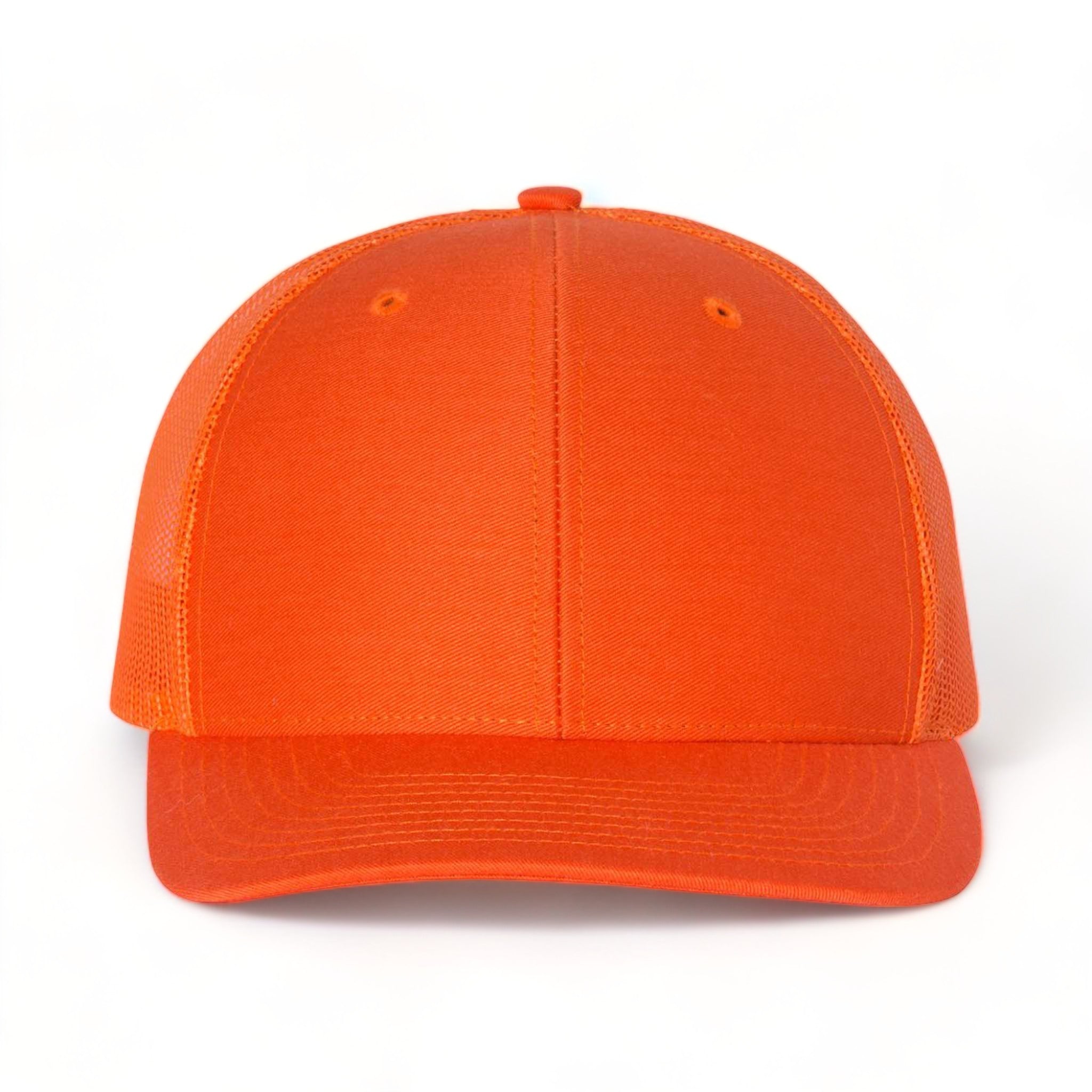 Front view of Richardson 112 custom hat in orange