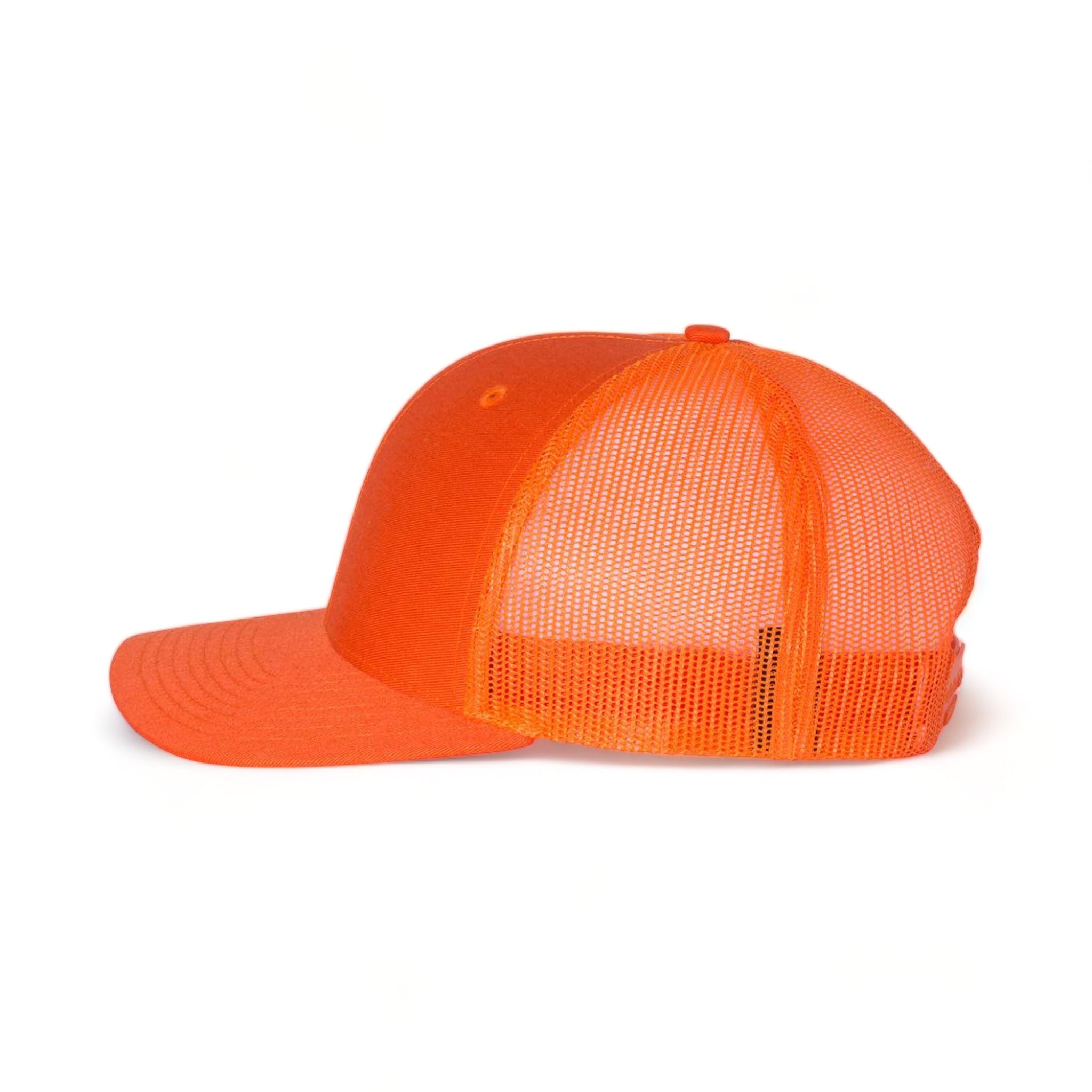 Side view of Richardson 112 custom hat in orange