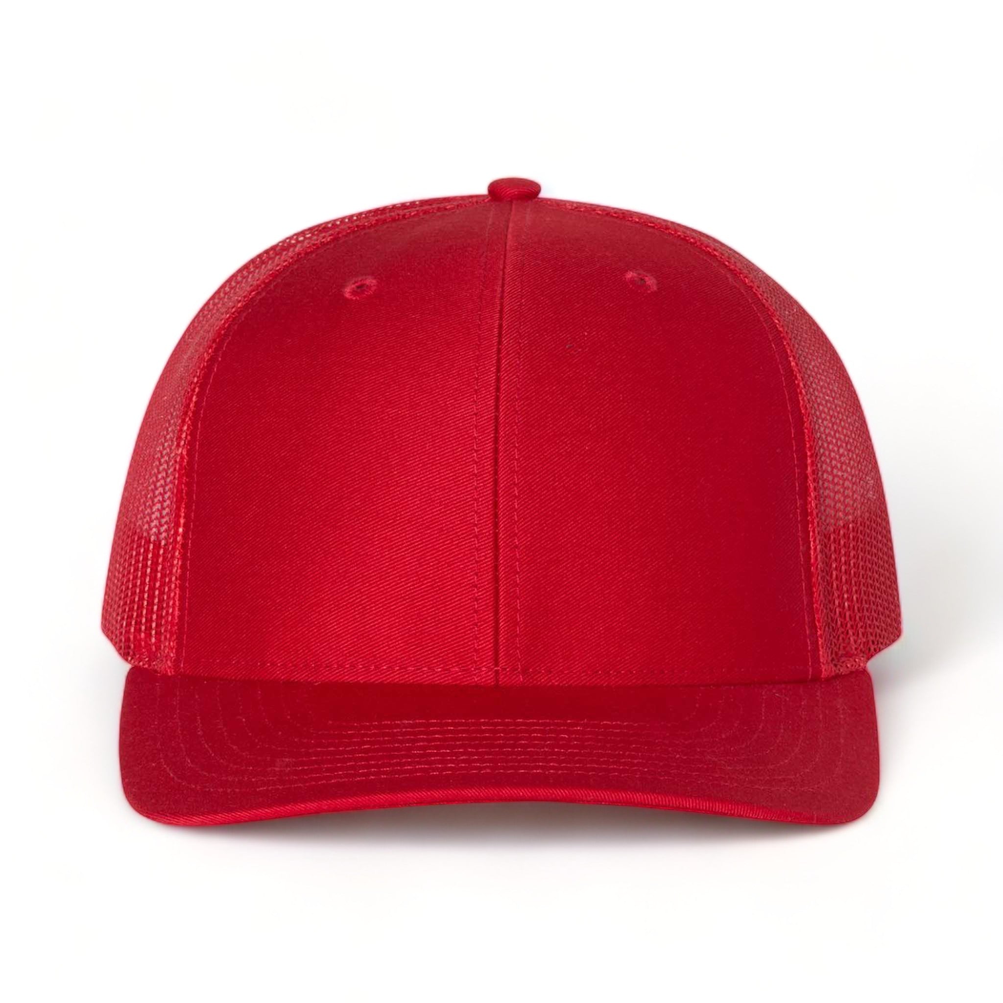 Front view of Richardson 112 custom hat in red