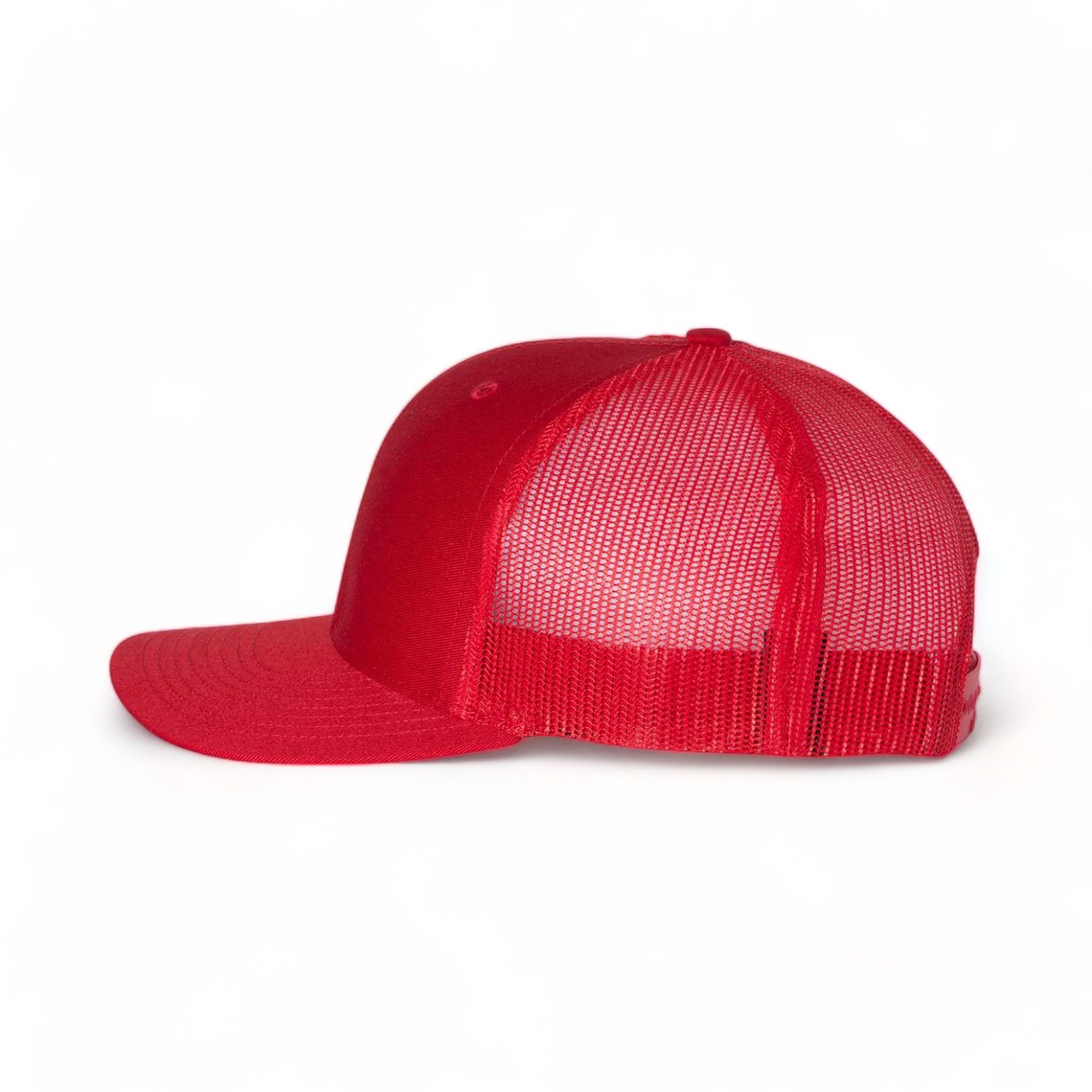 Side view of Richardson 112 custom hat in red