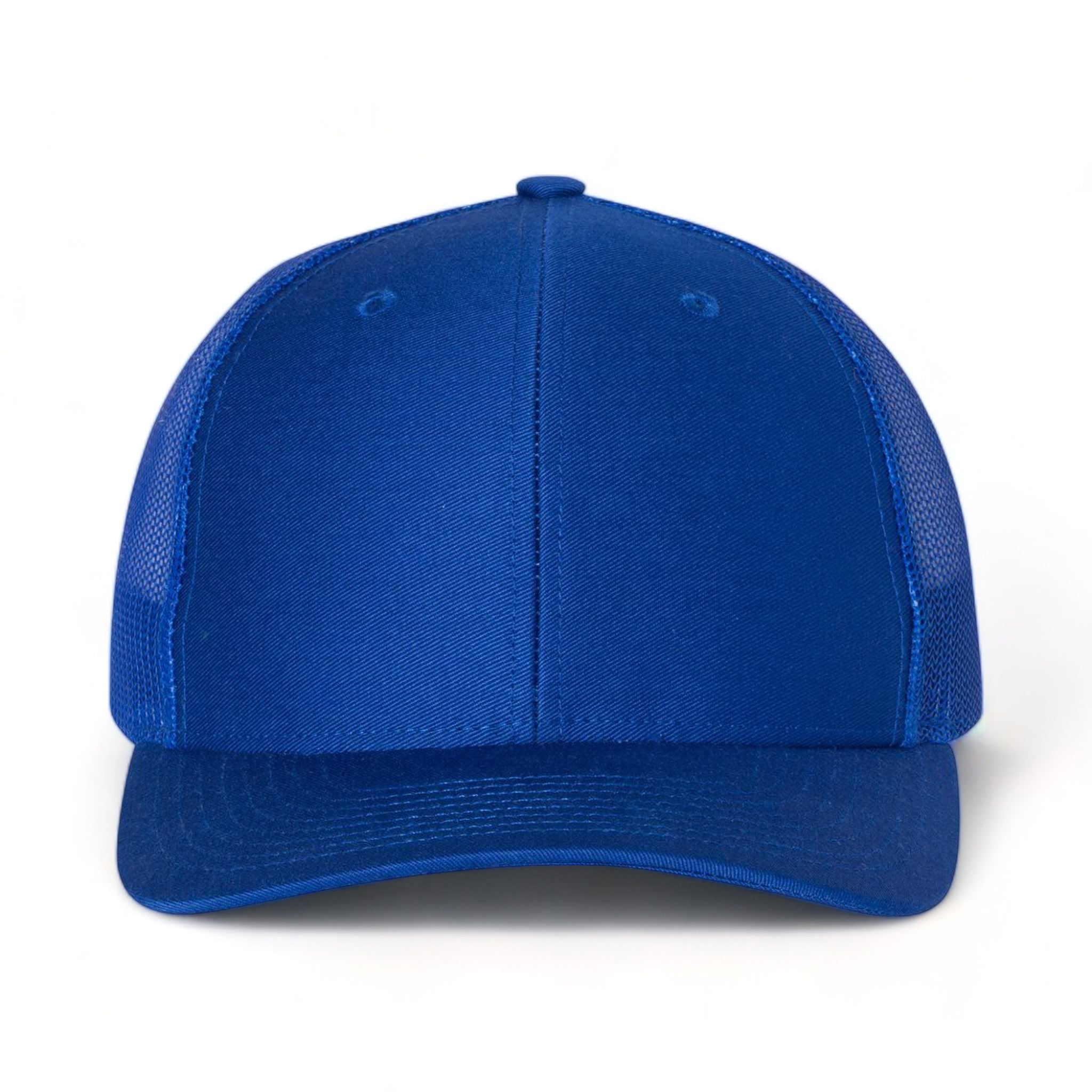 Front view of Richardson 112 custom hat in royal