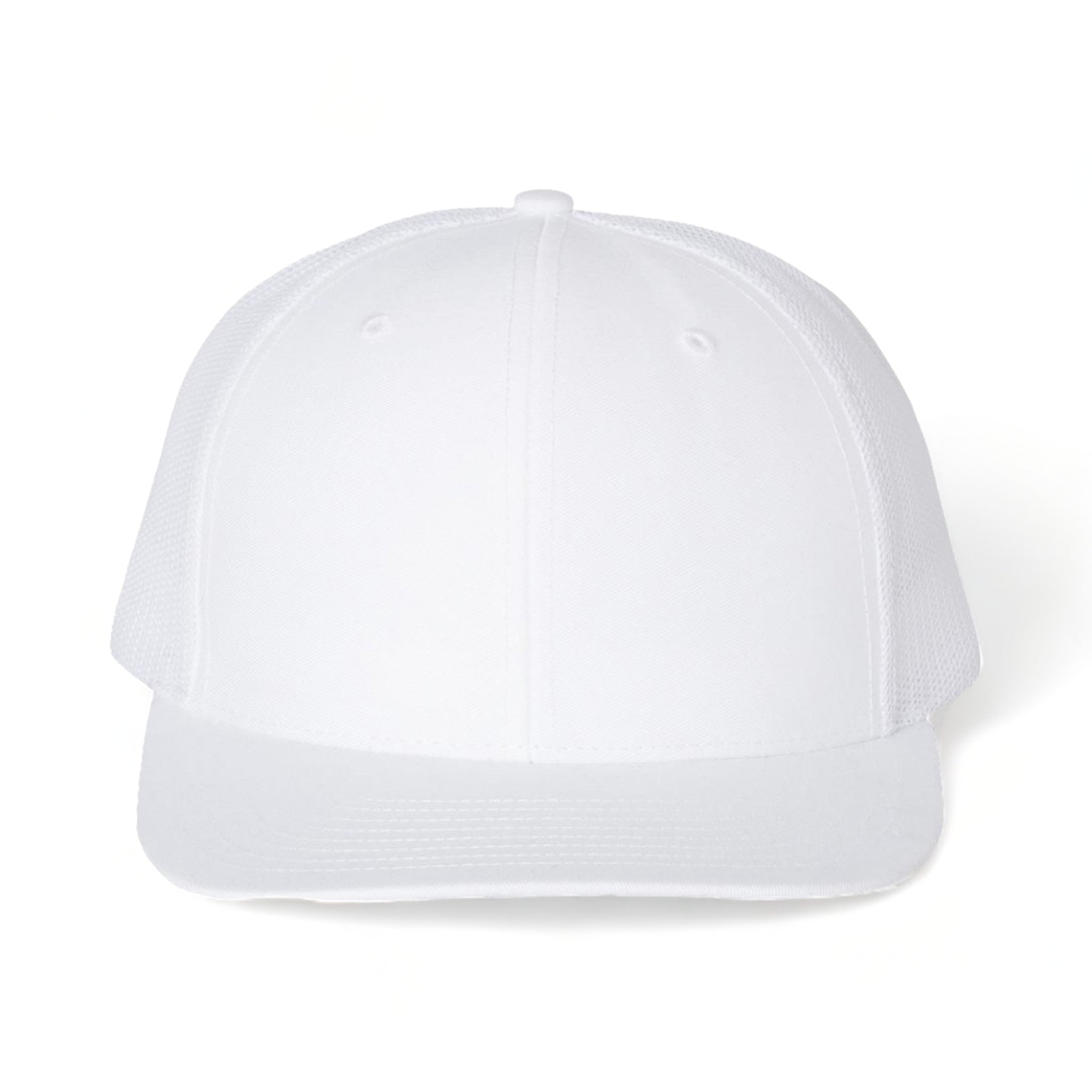 Front view of Richardson 112 custom hat in white