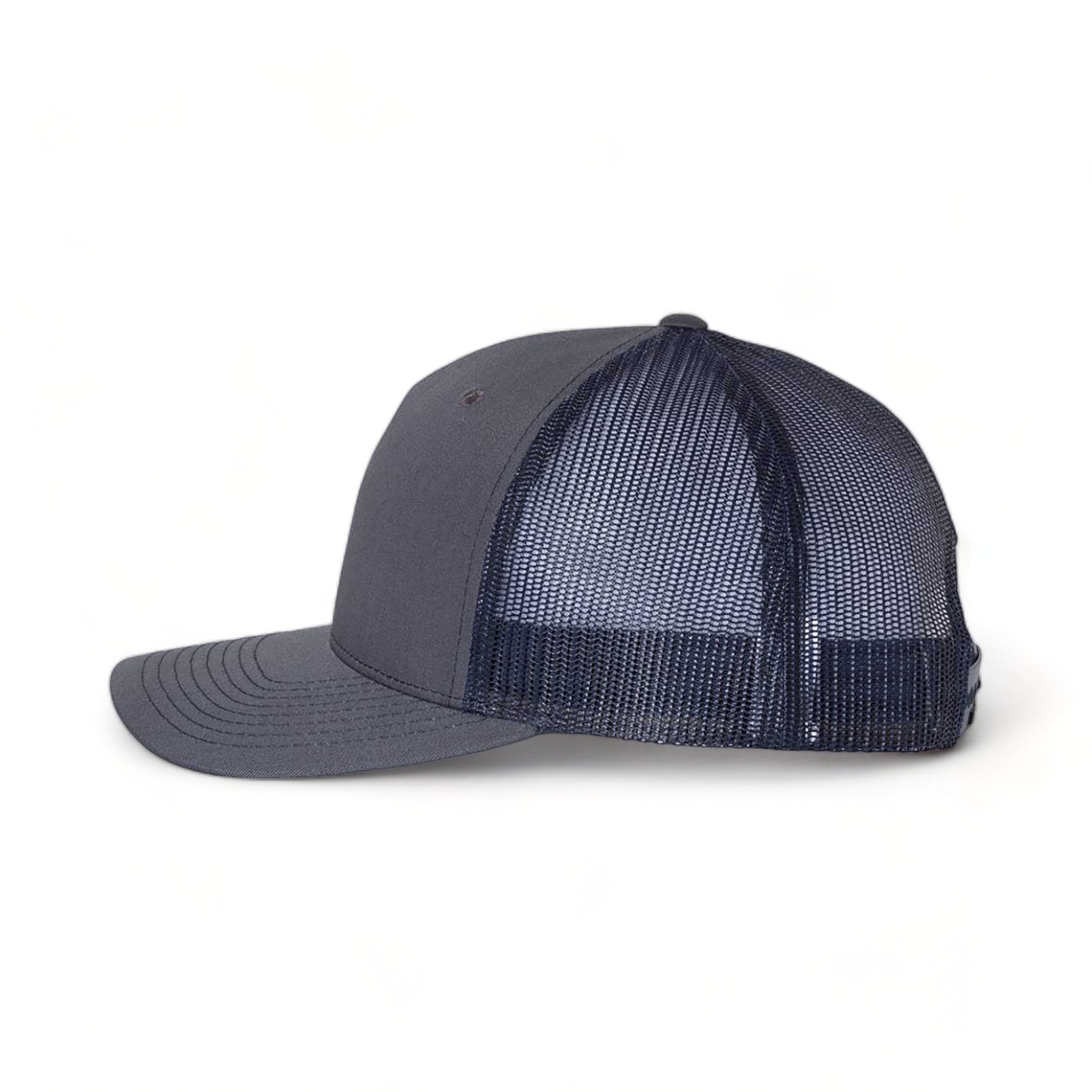 Side view of Richardson 112FP custom hat in ombre blue and navy