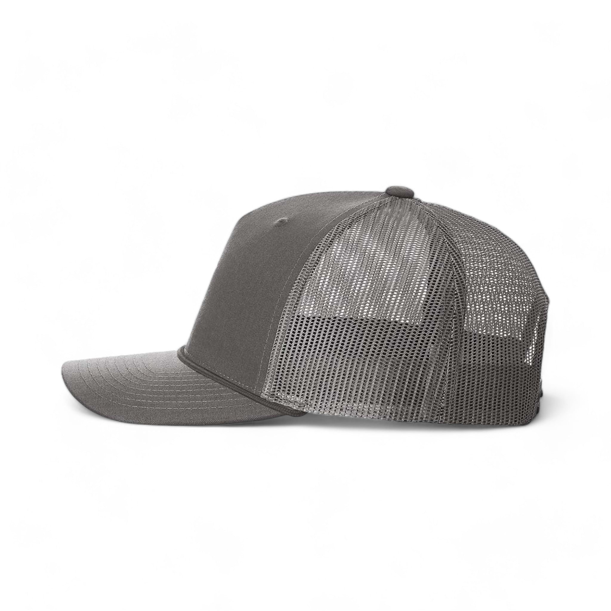 Side view of Richardson 112FPR custom hat in charcoal